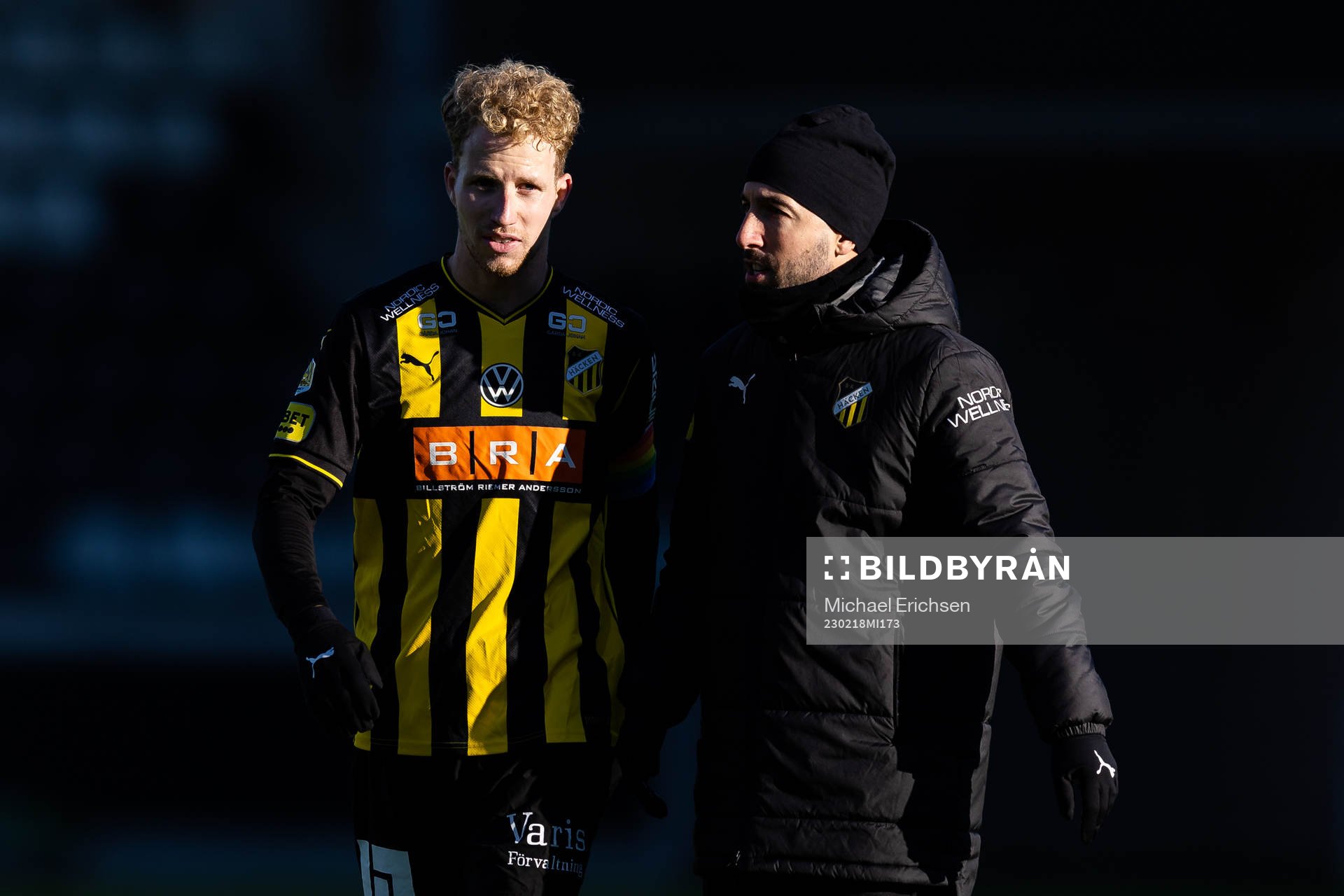 Häckens Samuel Gustafson och assisterande tränare Martin
