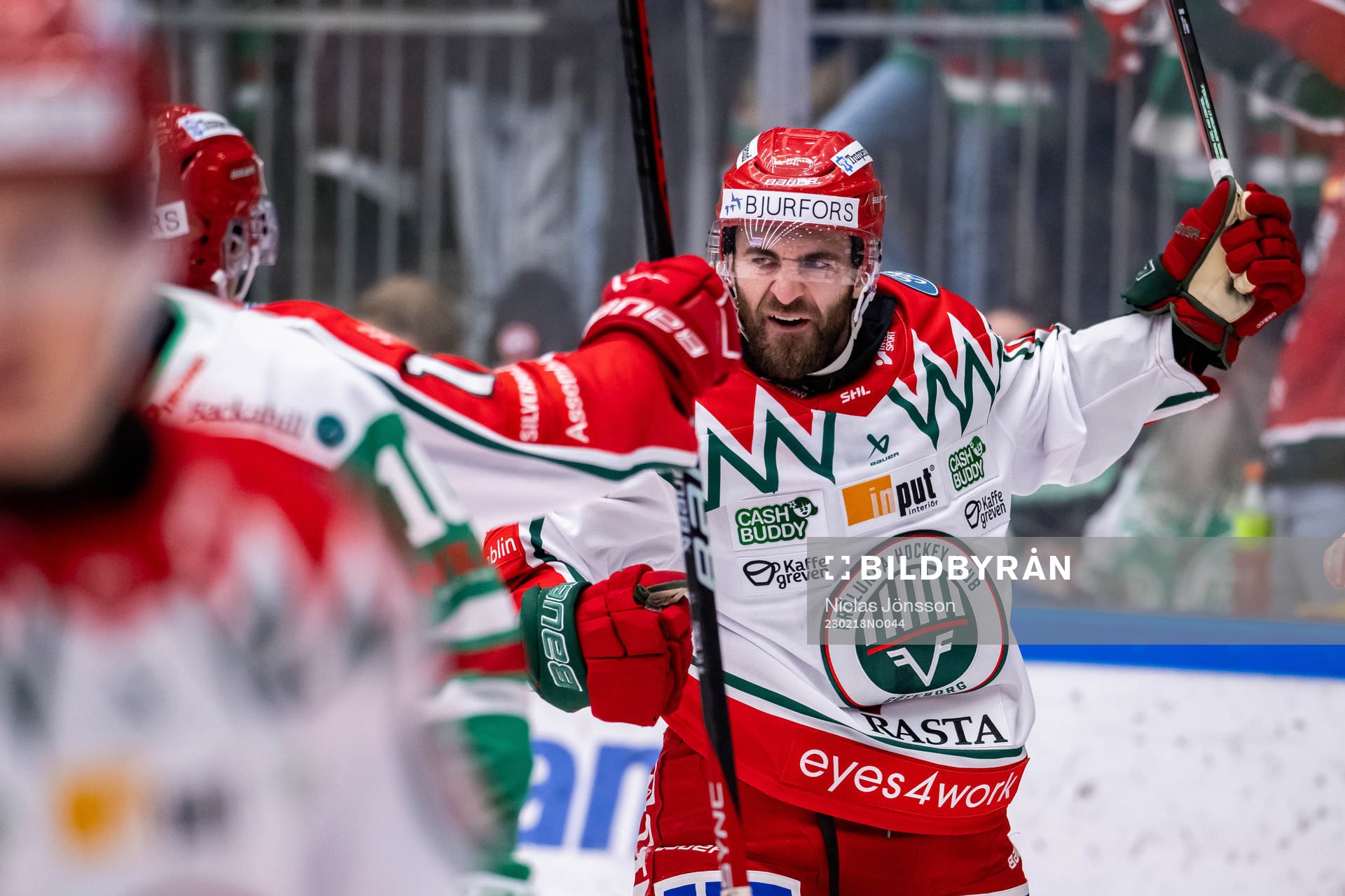 Frölundas Anthony Greco jublar