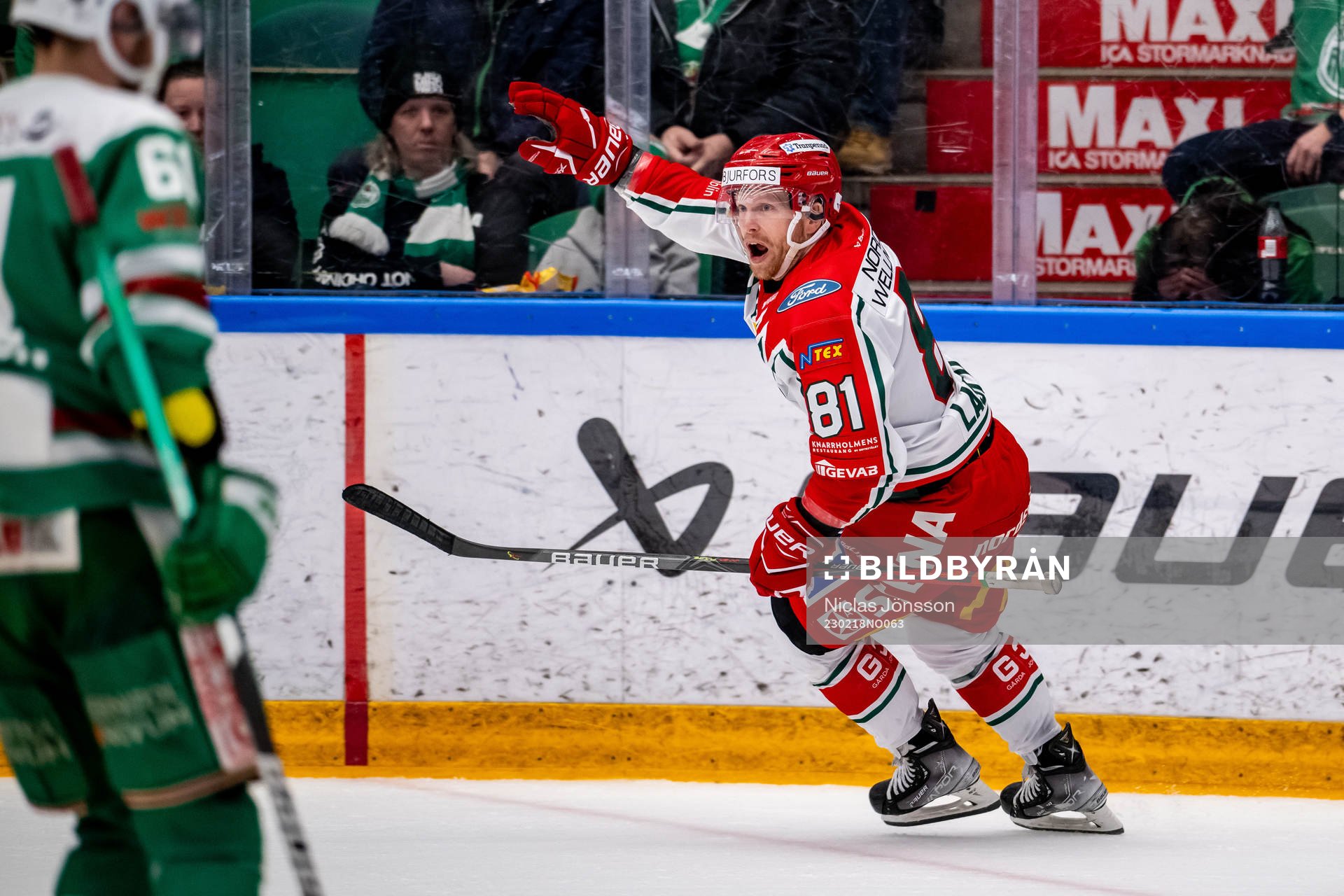 Frölundas Ryan Lasch jublar