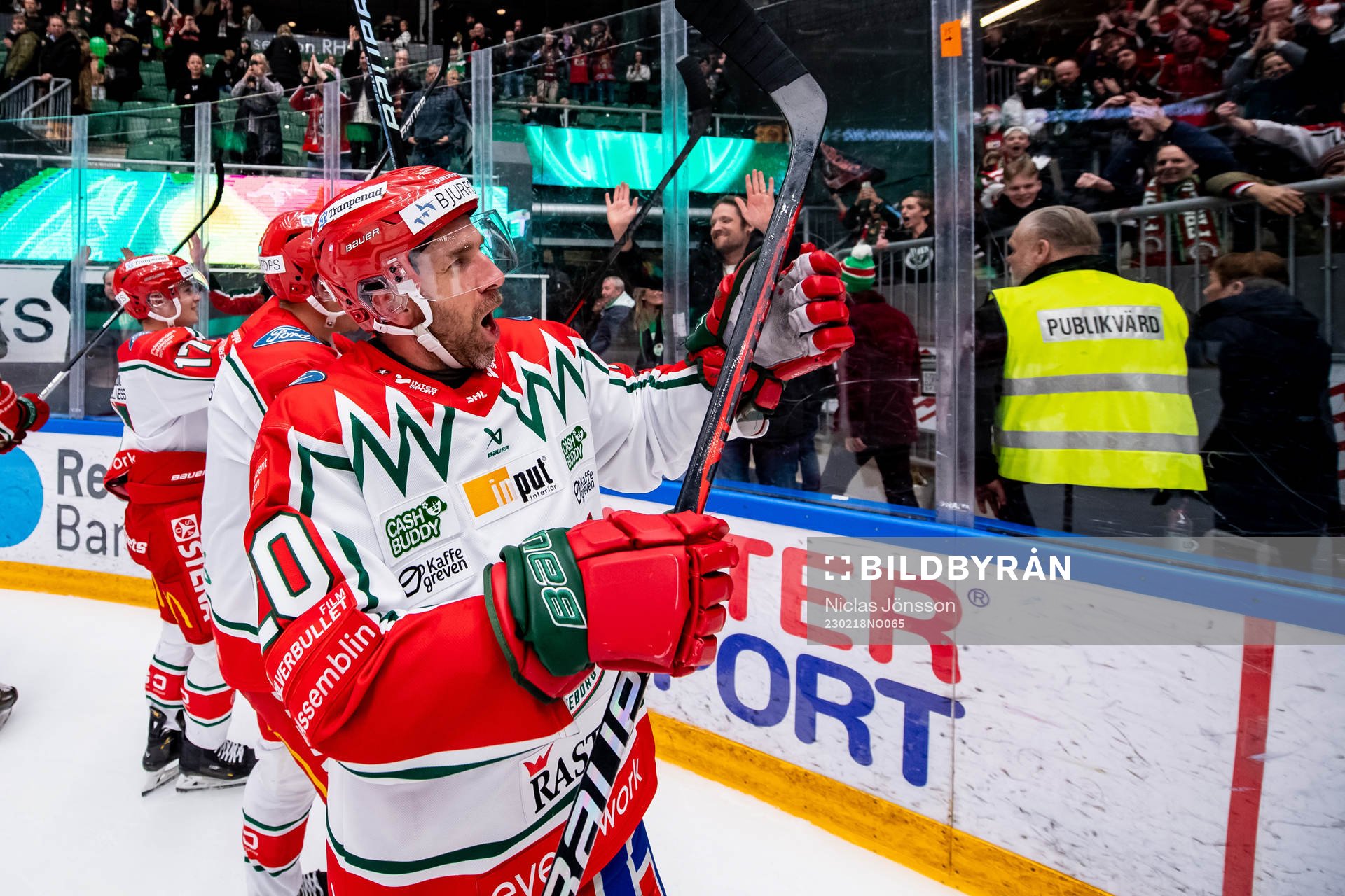 Frölundas Joel Lundqvist jublar