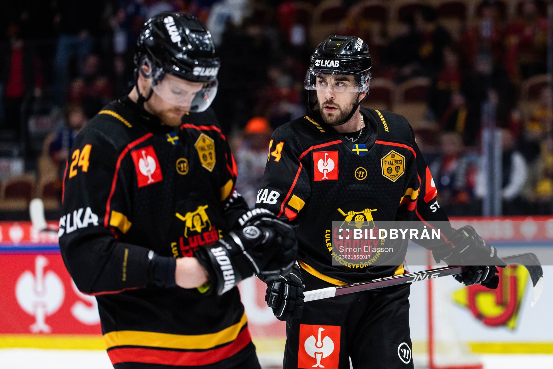 Luleås Jonathan Andersson looks dejected