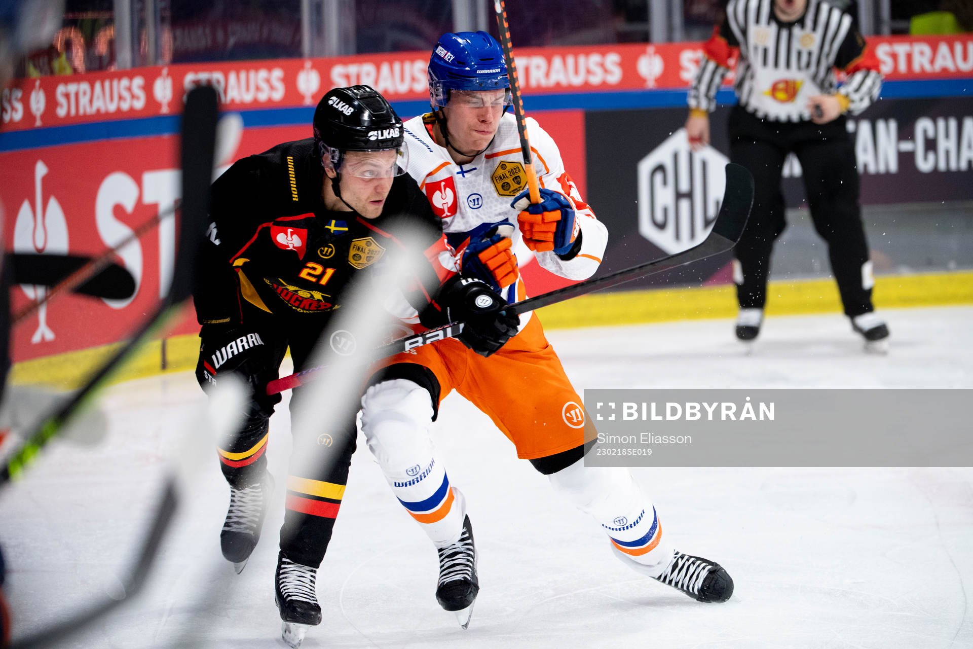 Luleås Juhani Tyrväinen and Tapparas Waltteri Merelä