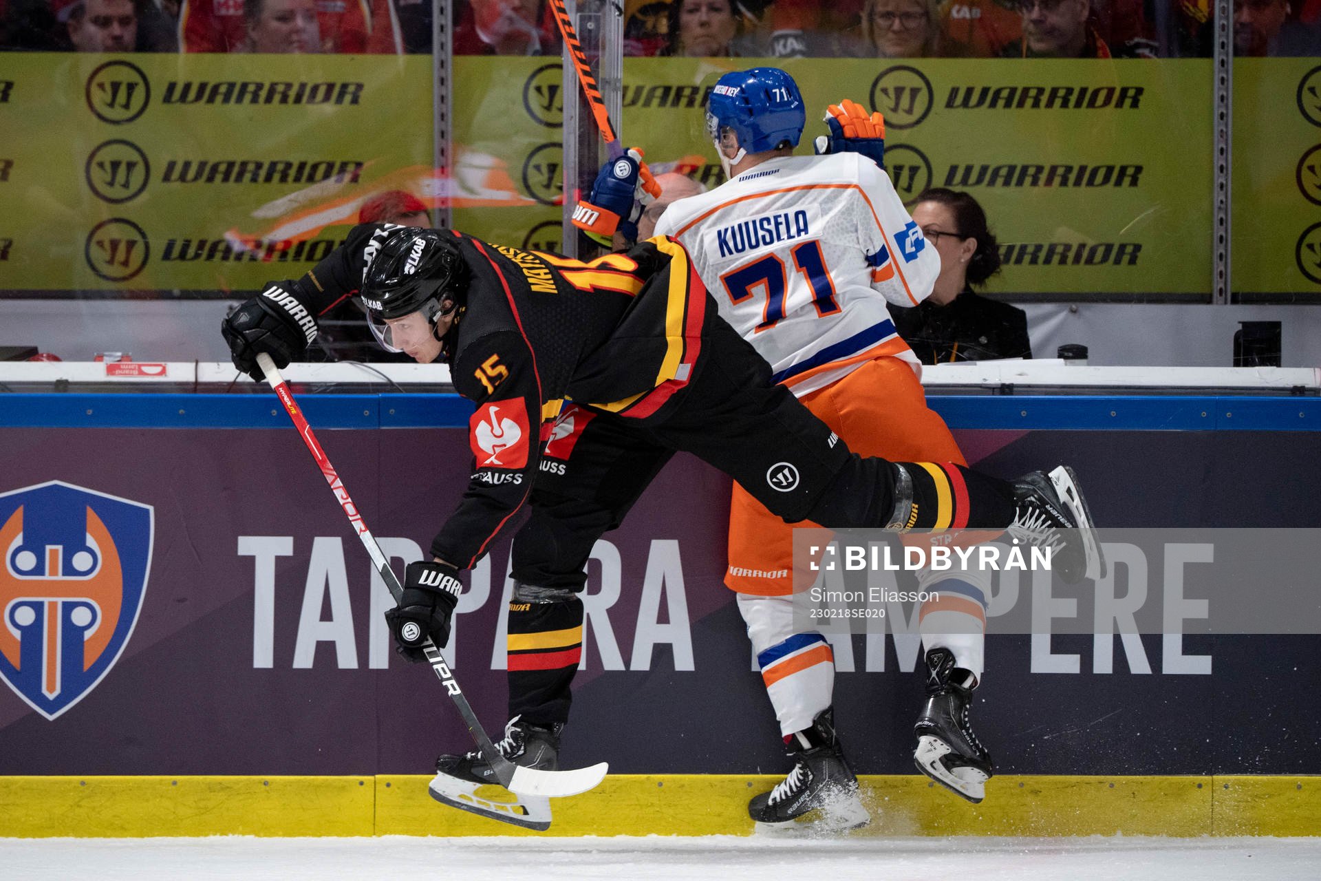 Luleås Carl Mattsson and Tapparas Kristian Kuusela