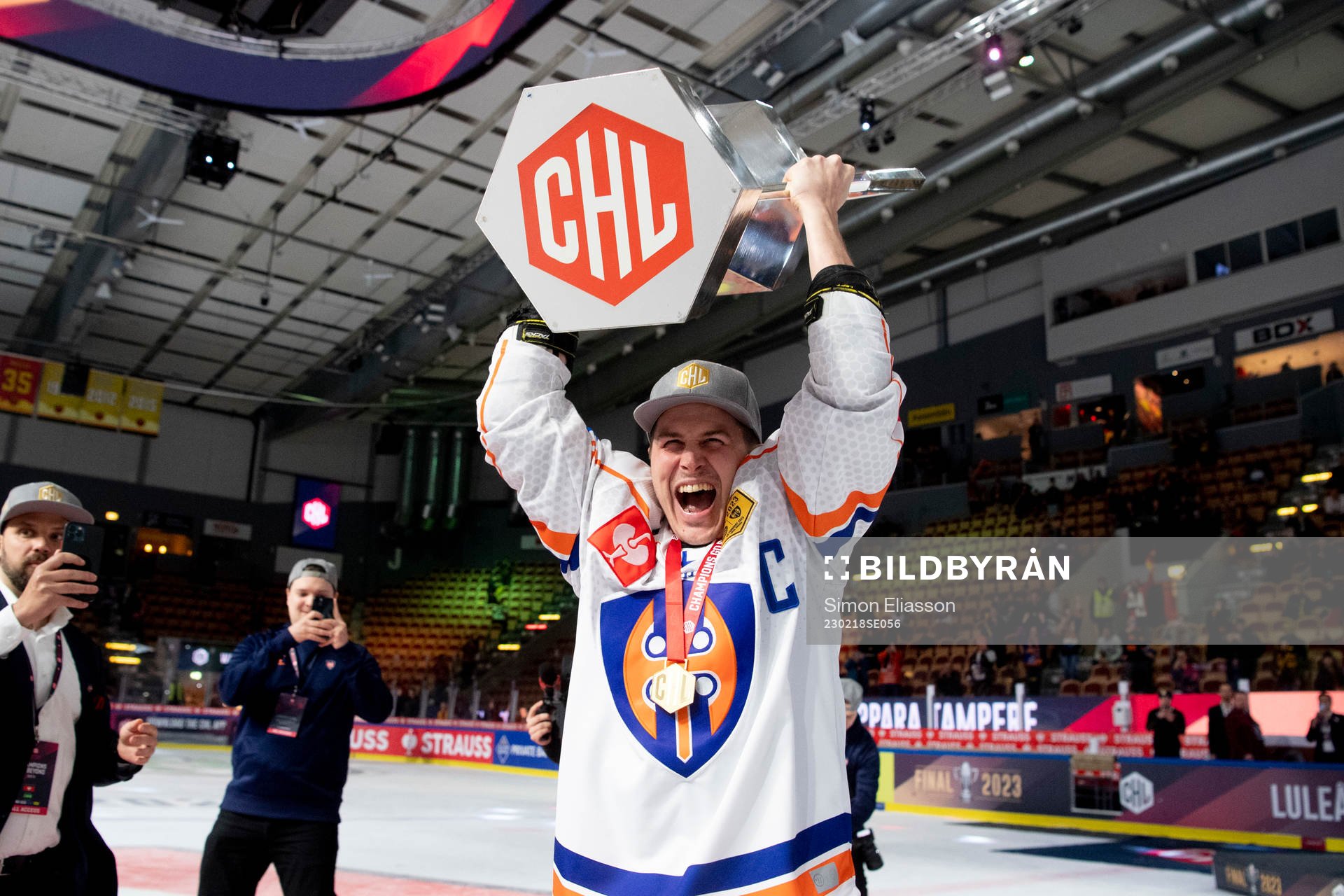 Tapparas Otto Rauhala celebrates with the trophy