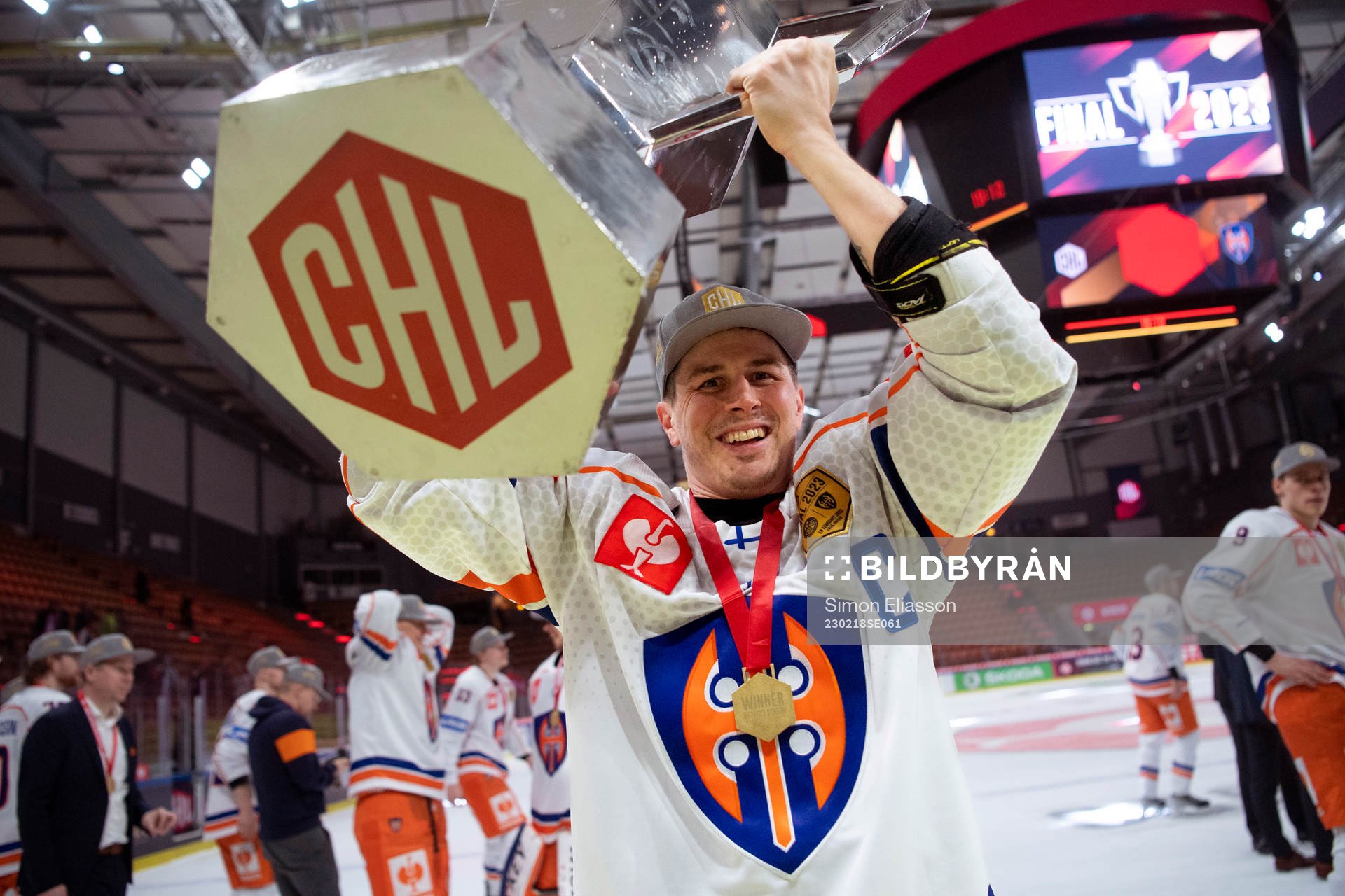 Tapparas Otto Rauhala celebrates with the trophy