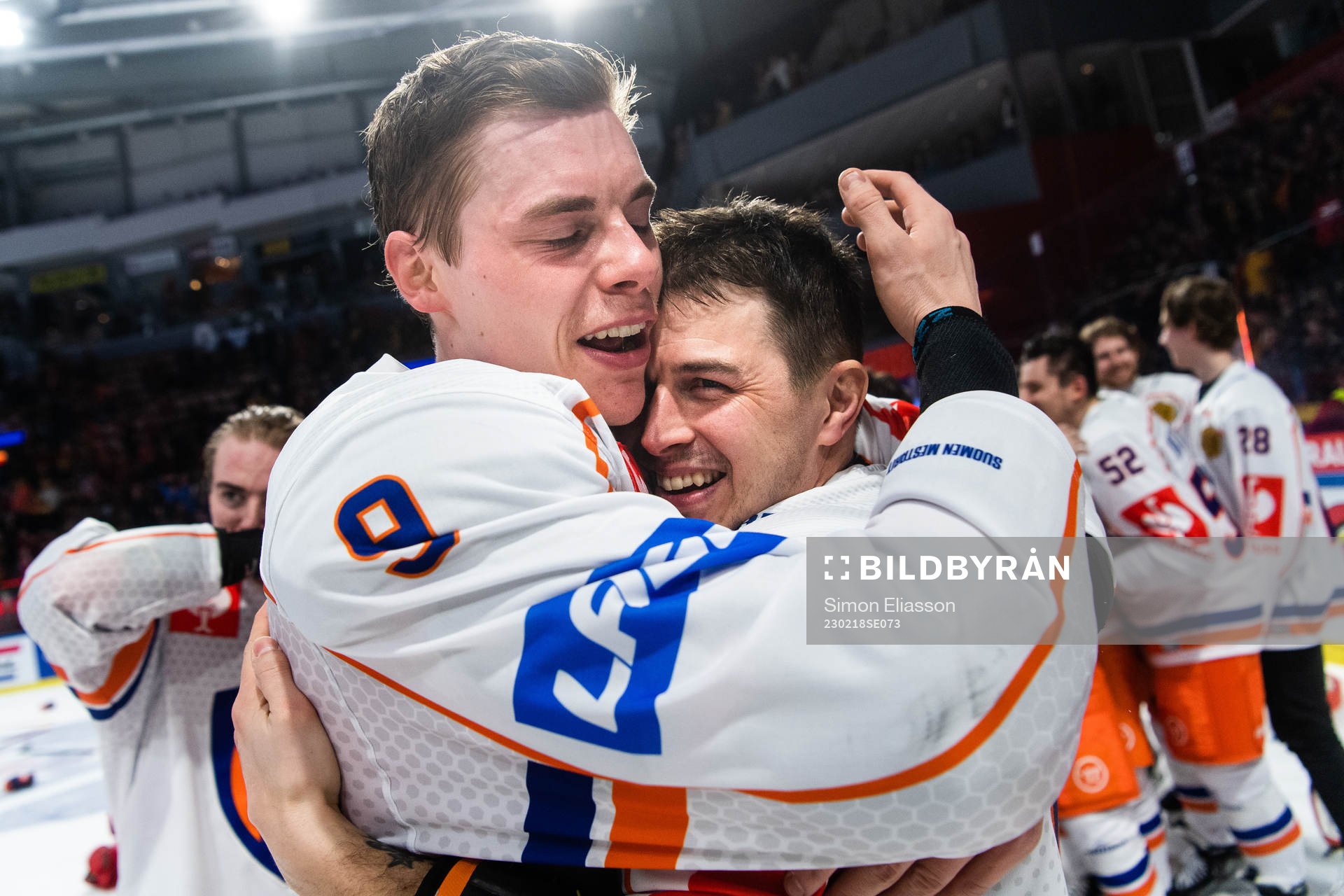 Tapparas Waltteri Merelä and Kristian Kuusela celebrates