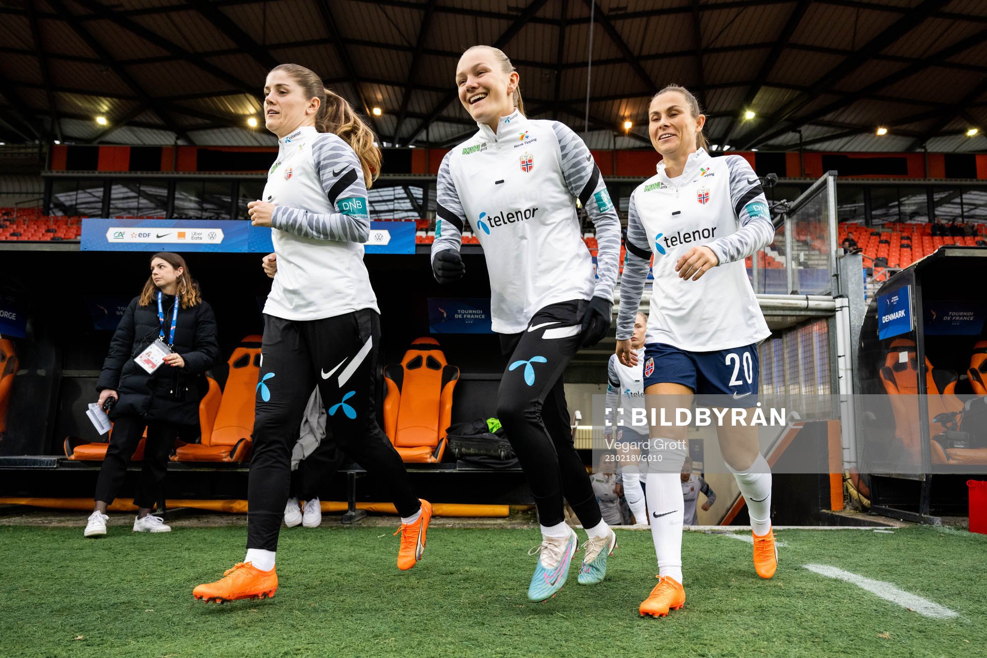 Maren Mjelde, Frida Maanum and Emilie Bosshard Haavi of