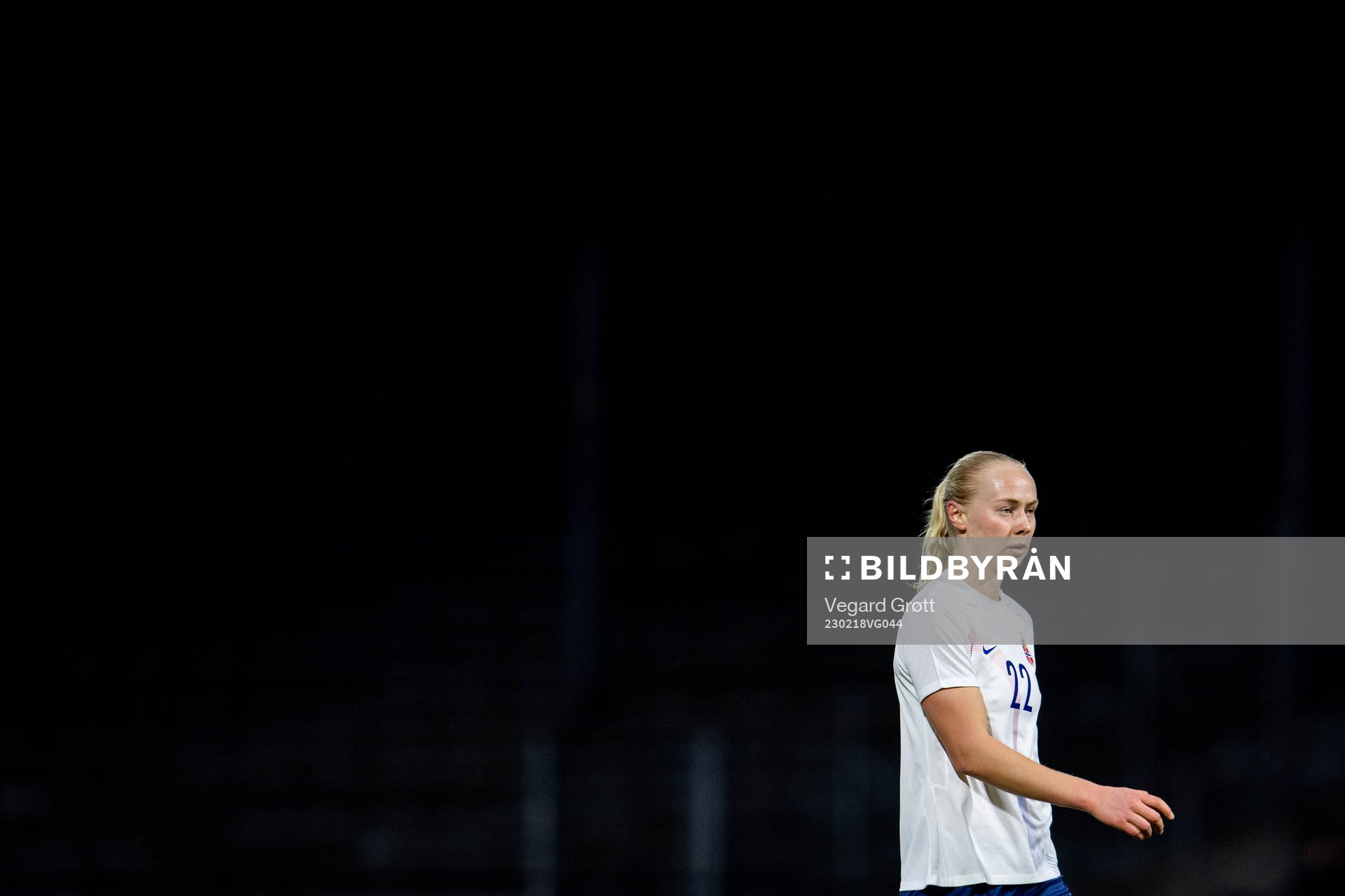 Sara Hørte of Norway looks dejected