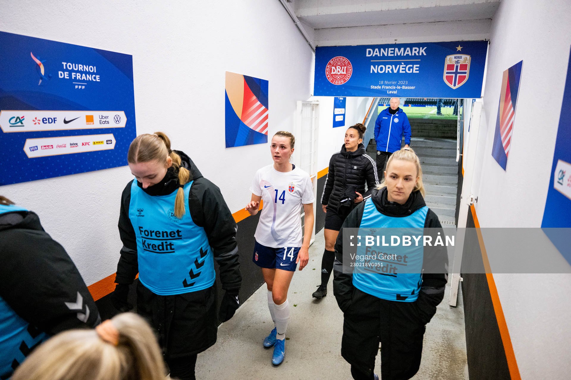Thea Sørbo of Norway in the half-time break