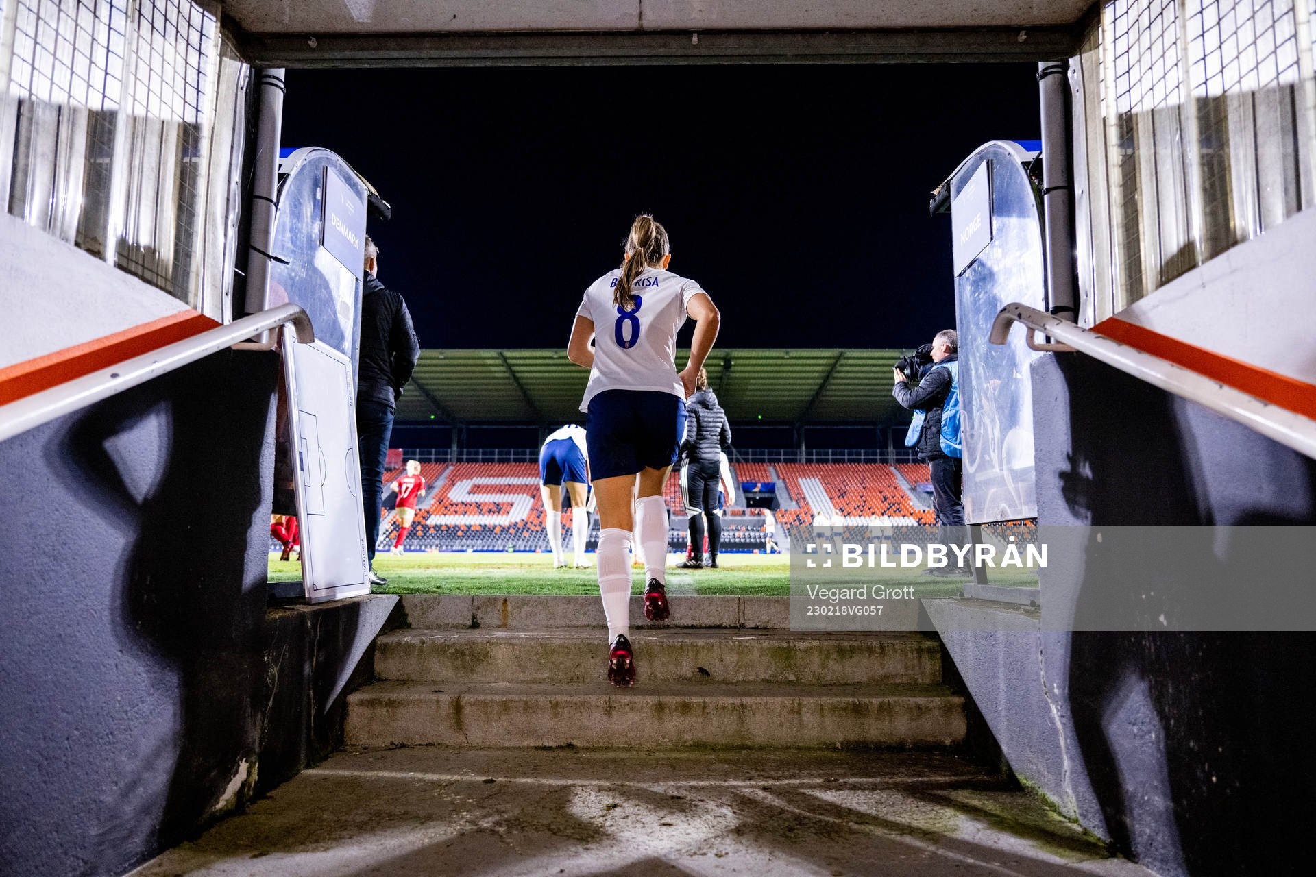 Vilde Bøe Risa of Norway in the half-time break