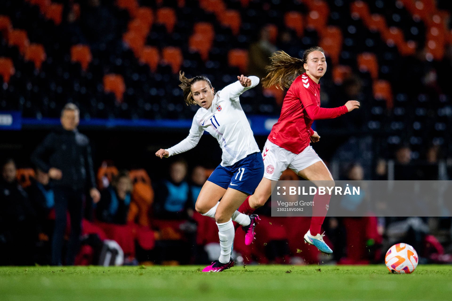 Guro Reiten of Norway and Emma Snerle of Denmark