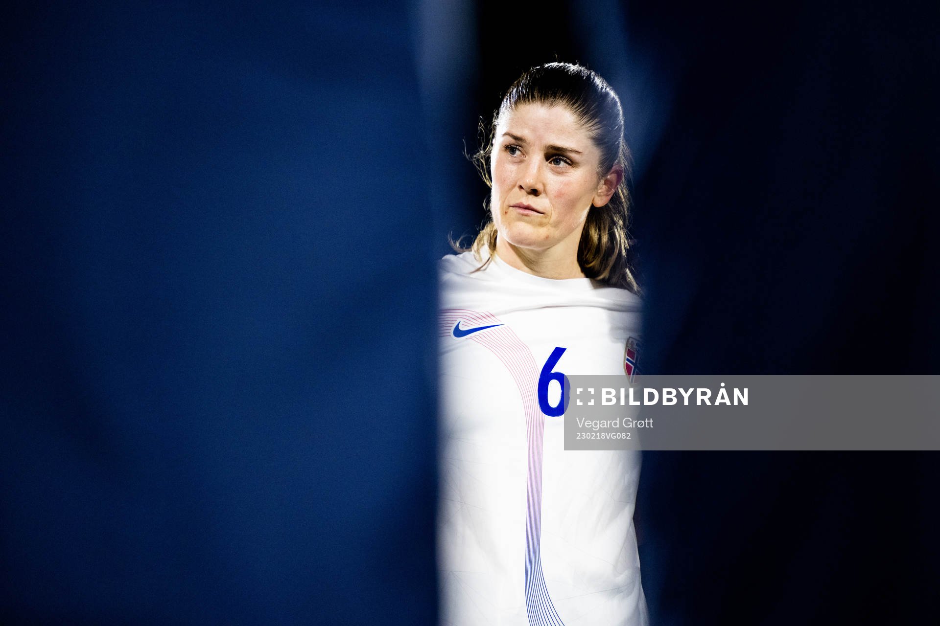 Maren Mjelde of Norway looks dejected