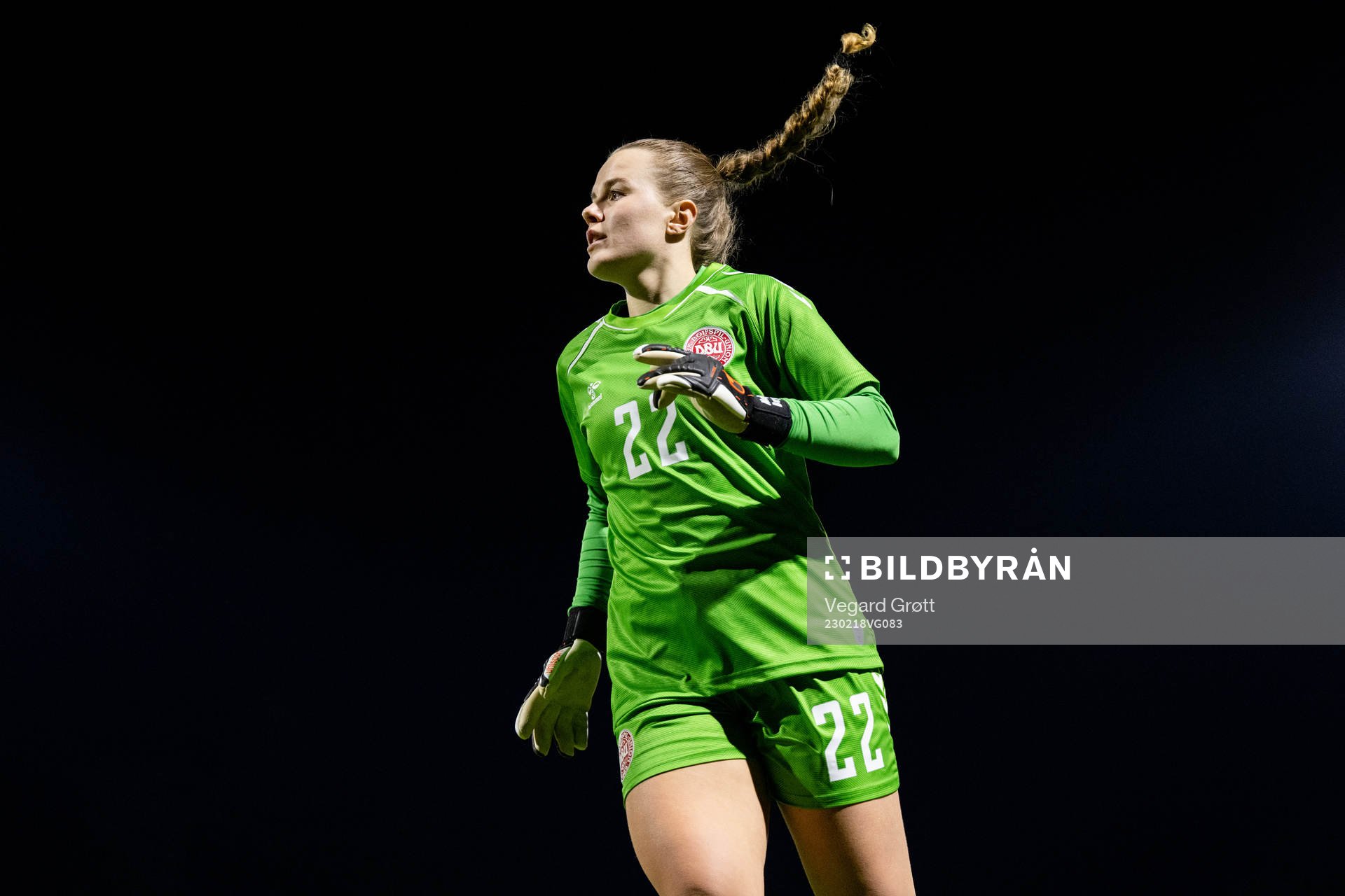 Goalkeeper Maja Bay Østergaard of Denmark