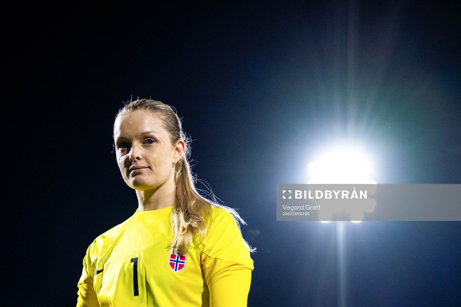Goalkeeper Guro Pettersen of Norway