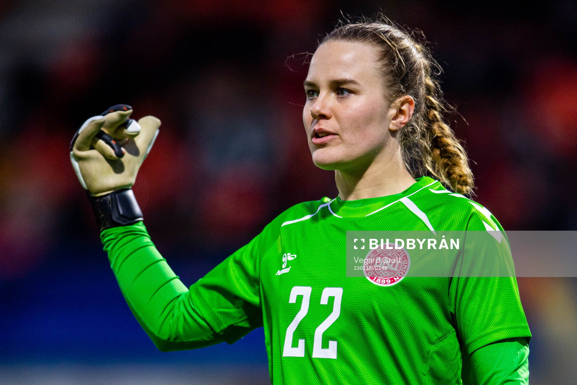 Goalkeeper Maja Bay Østergaard of Denmark