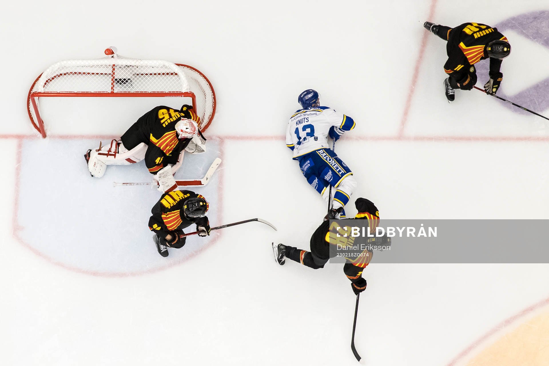 Brynäs målvakt Jussi Olkinuora och David Sklenicka och