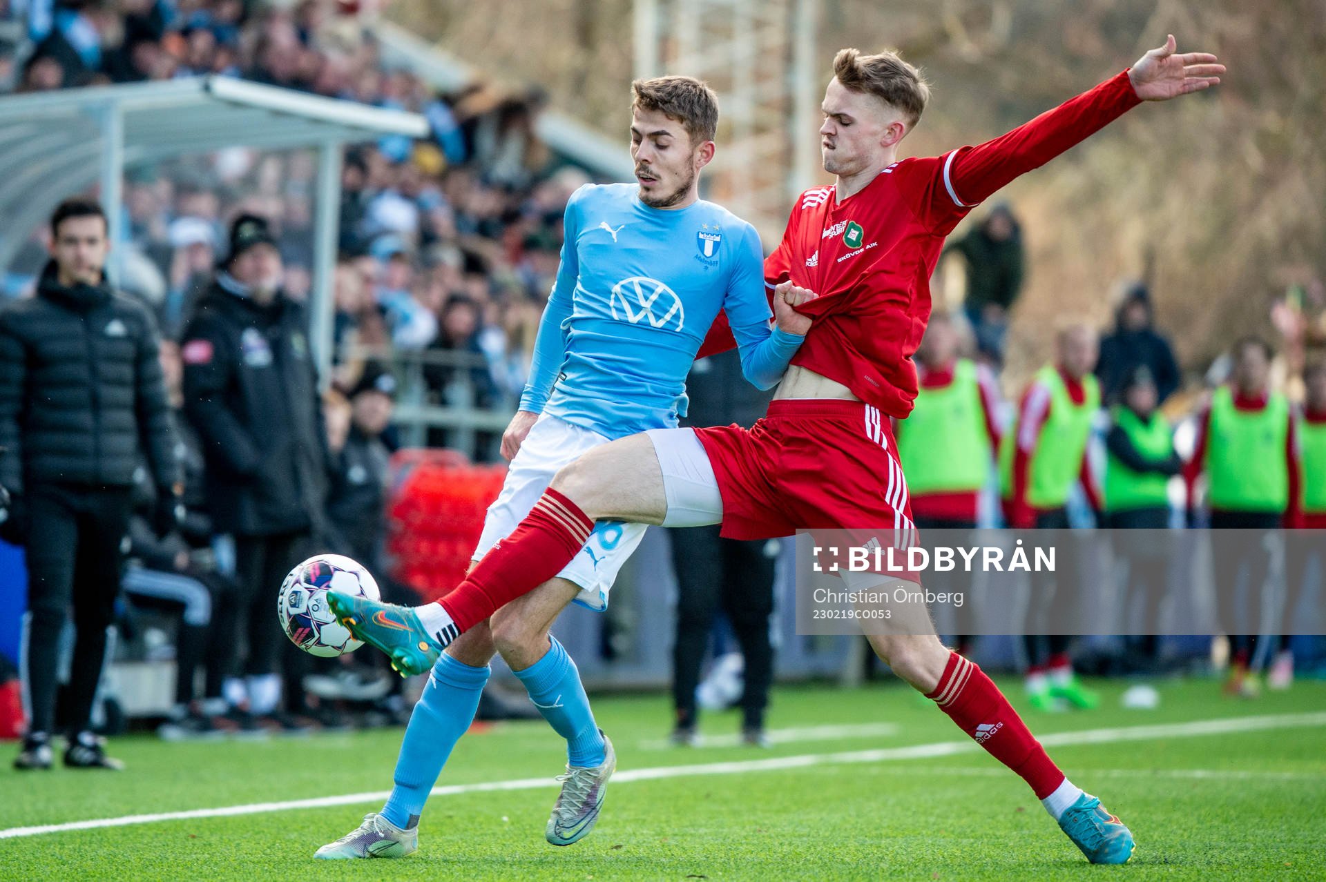 Malmö FFs Patriot Sejdiu mot Skövde AIKs Lukas Rhöse