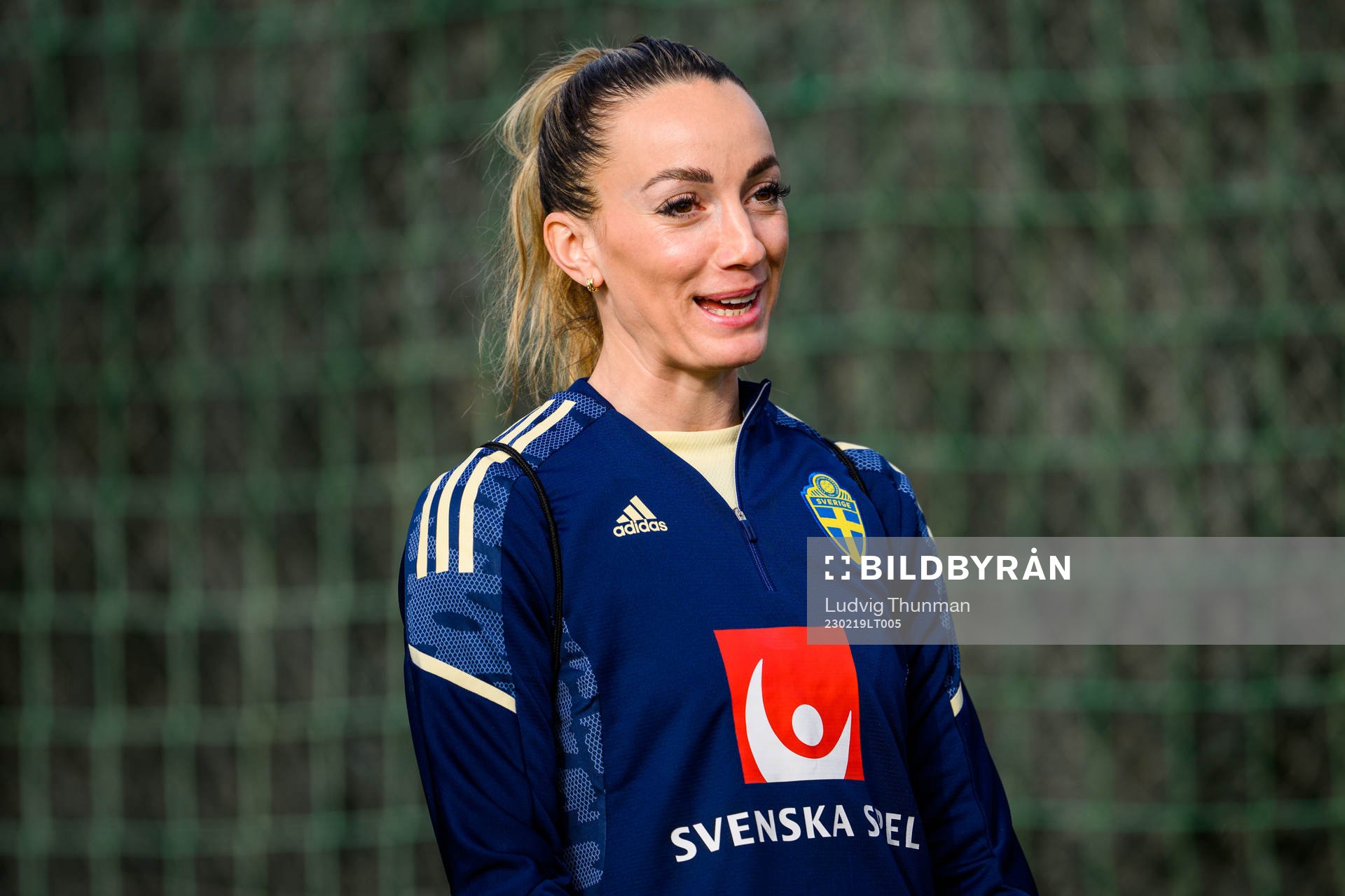 Kosovare Asllani ahead of a training session with the women's national football team of Sweden on February 19, 2023 in Marbella. 