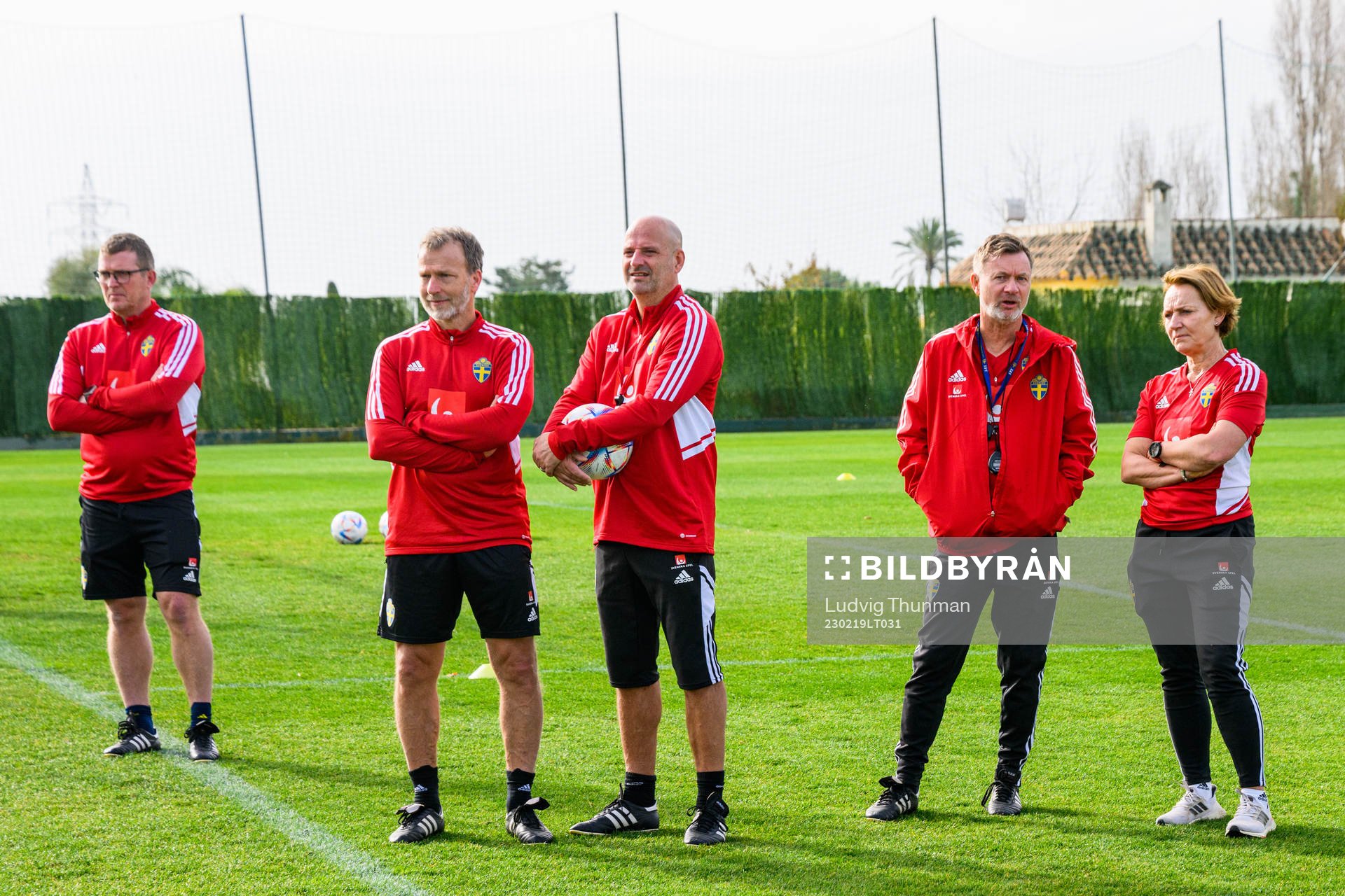 Goalkeeper coach Leif Troedsson, fysio Pontus Ekblom,
