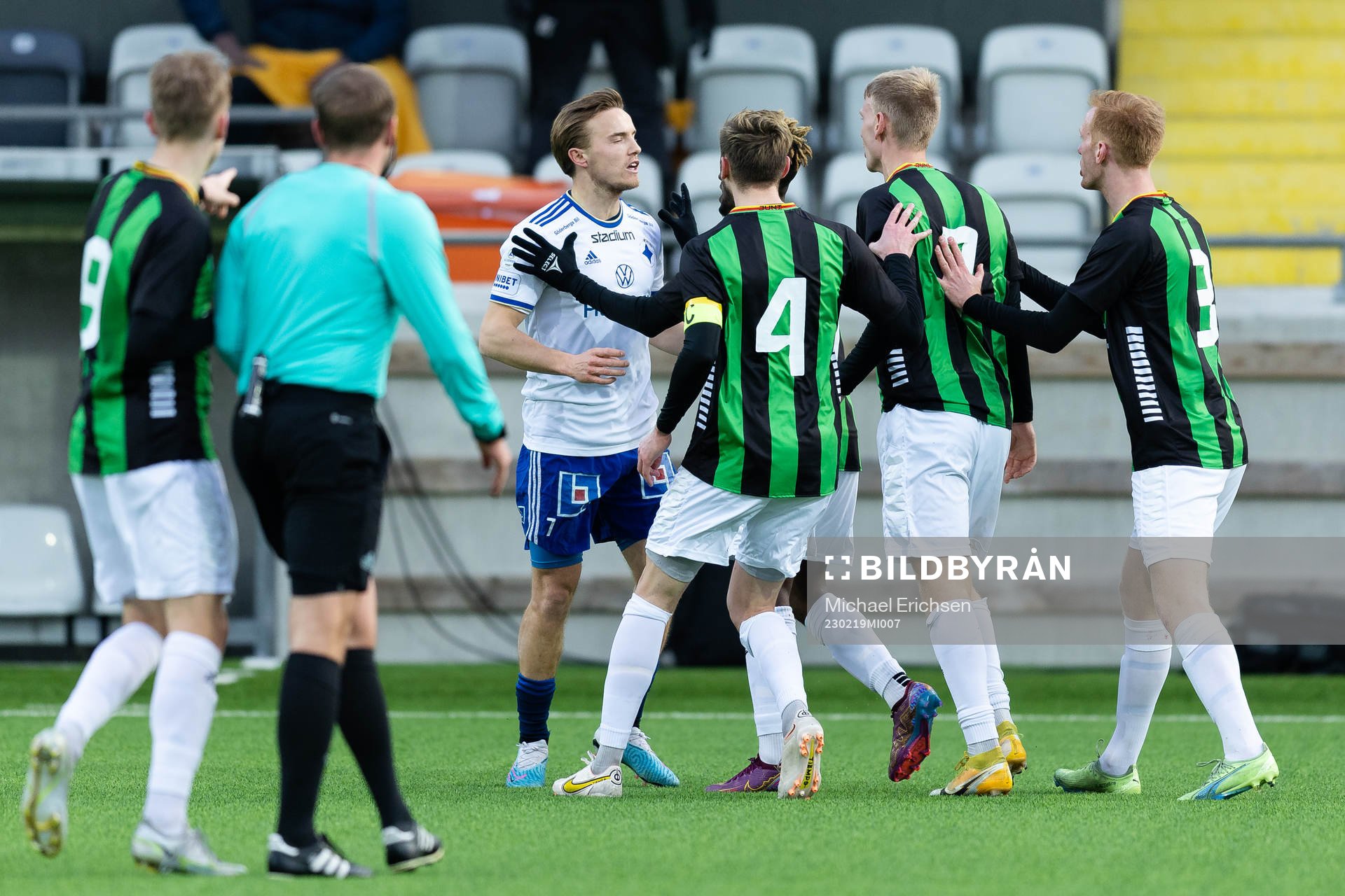GAIS spelare reagerar mot Norrköpings  Jacob Ortmark