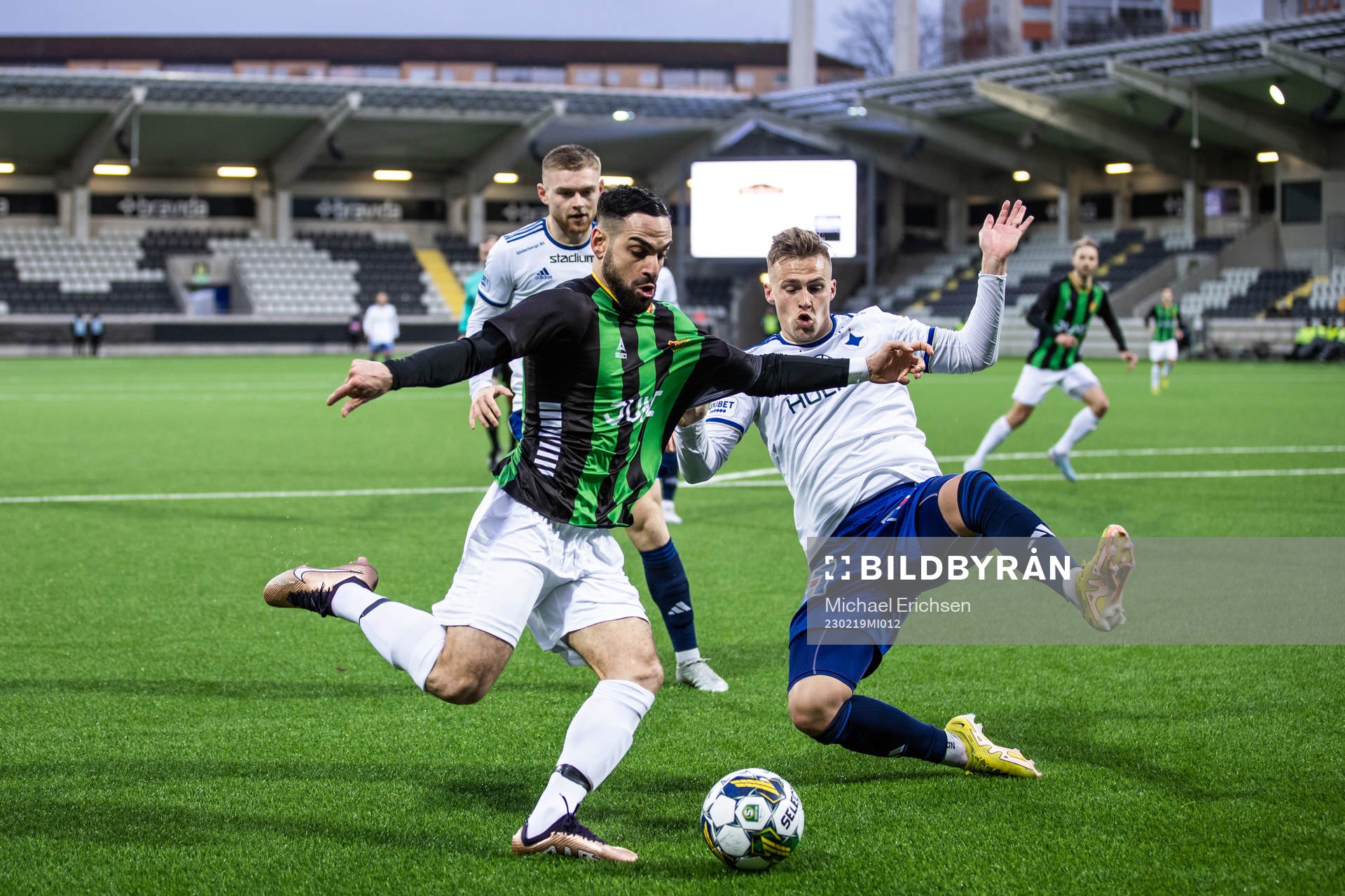 GAIS Mervan Celik och IFK Norrköpings Marco Lund Nielsen