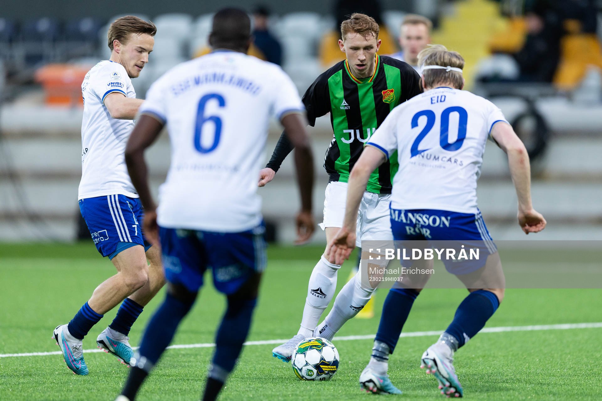GAIS Julius Lindberg och Norrköpings Jacob Ortmark och