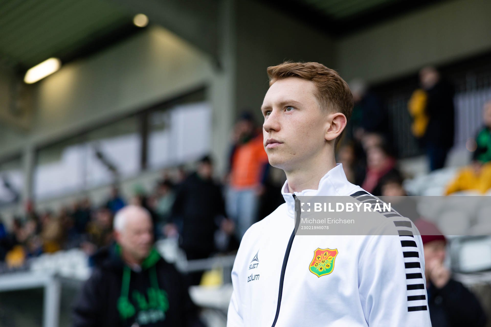 GAIS Julius Lindberg innan fotbollsmatchen i Svenska Cupen