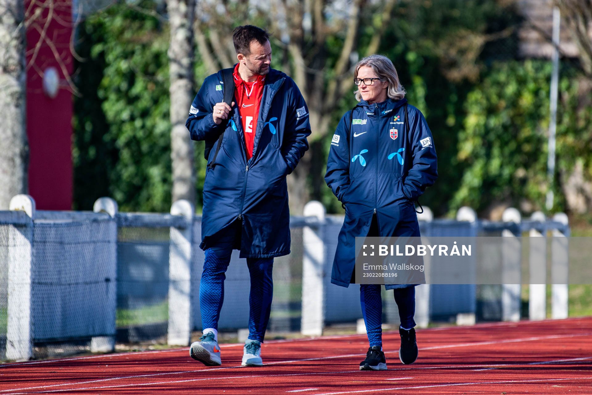 Jon Knudsen, goalkeeper coach and Hege Riise, head coach of