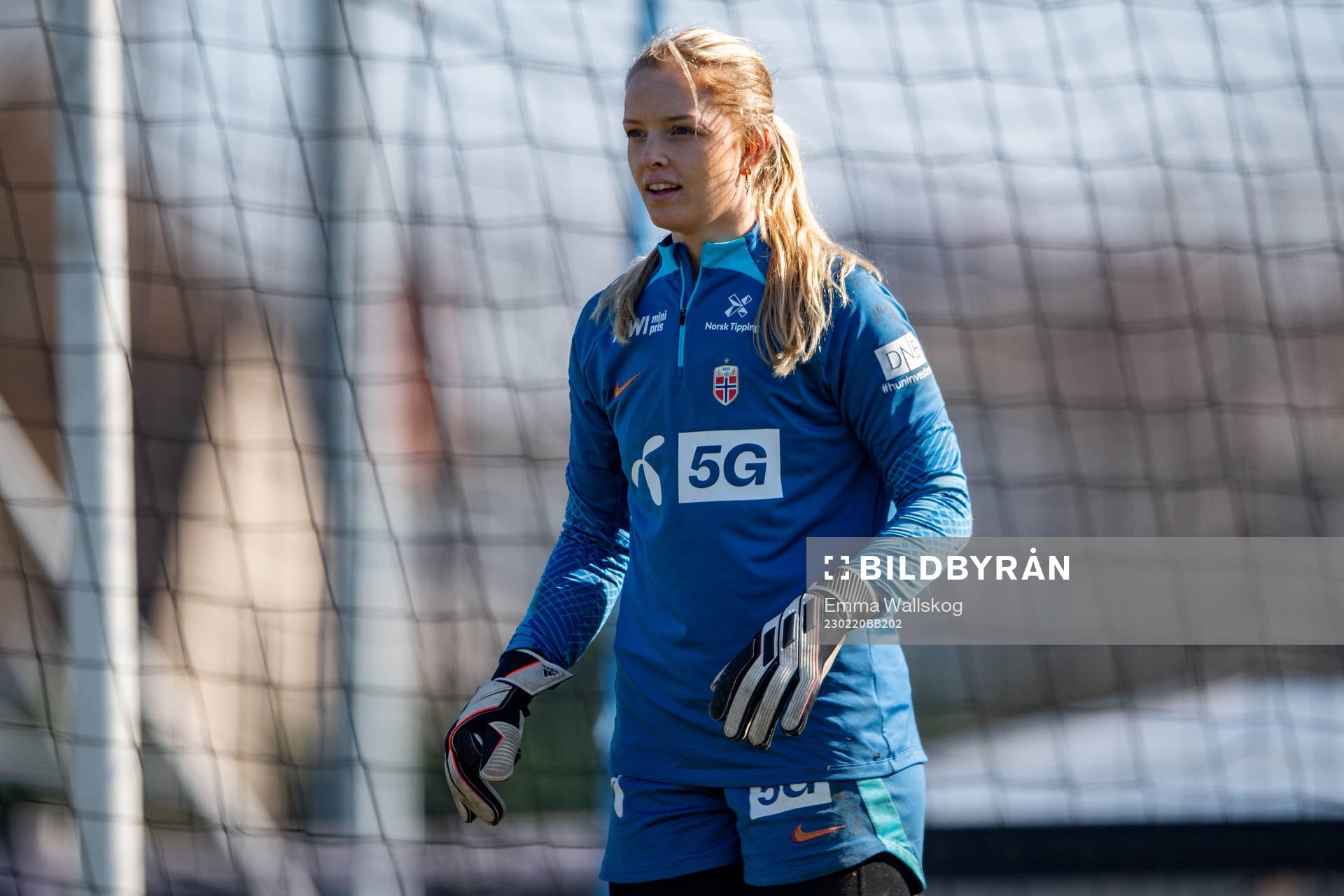 Goalkeeper Guro Pettersen of Norway
