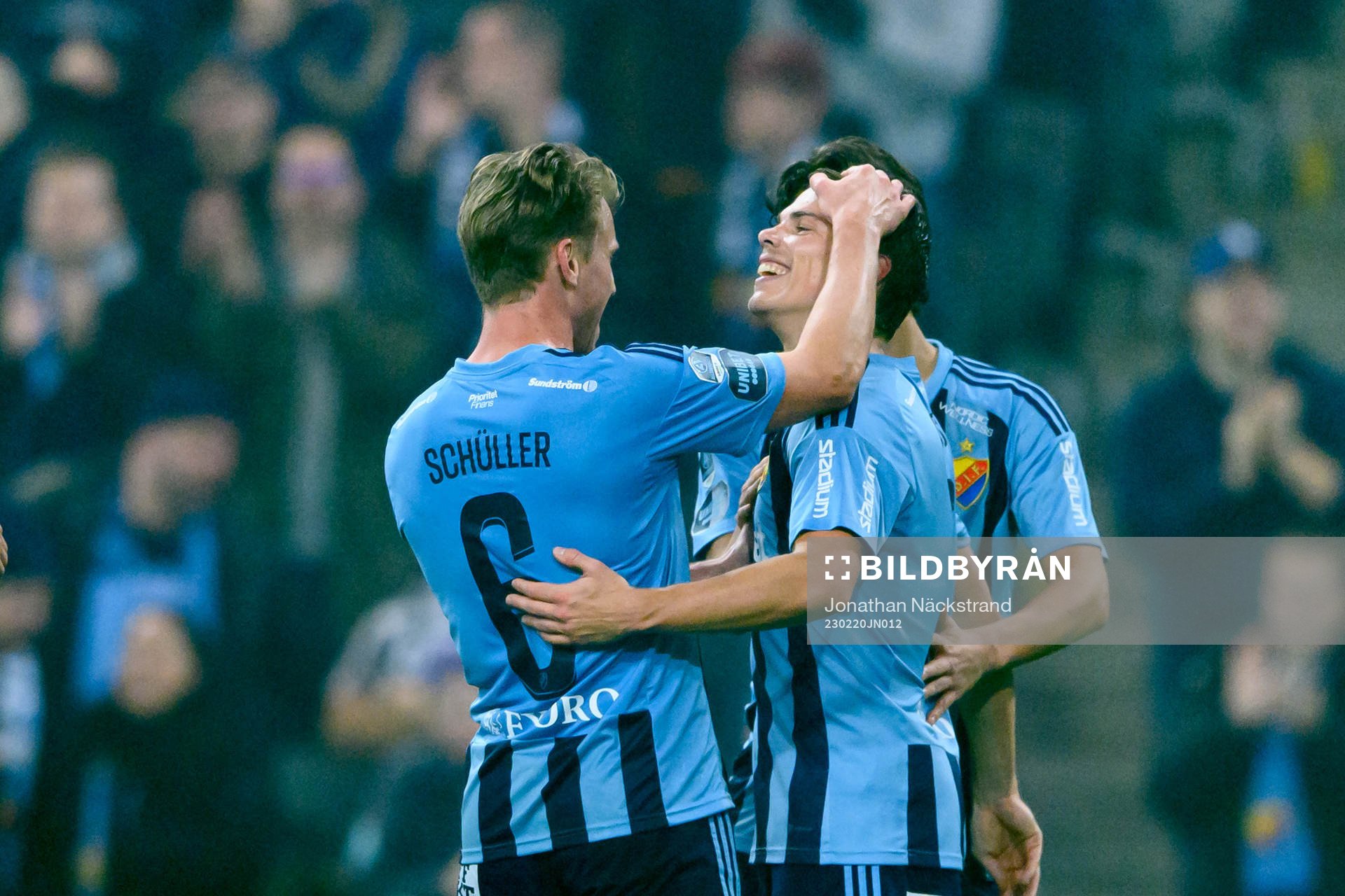 Djurgårdens Elias Andersson jublar