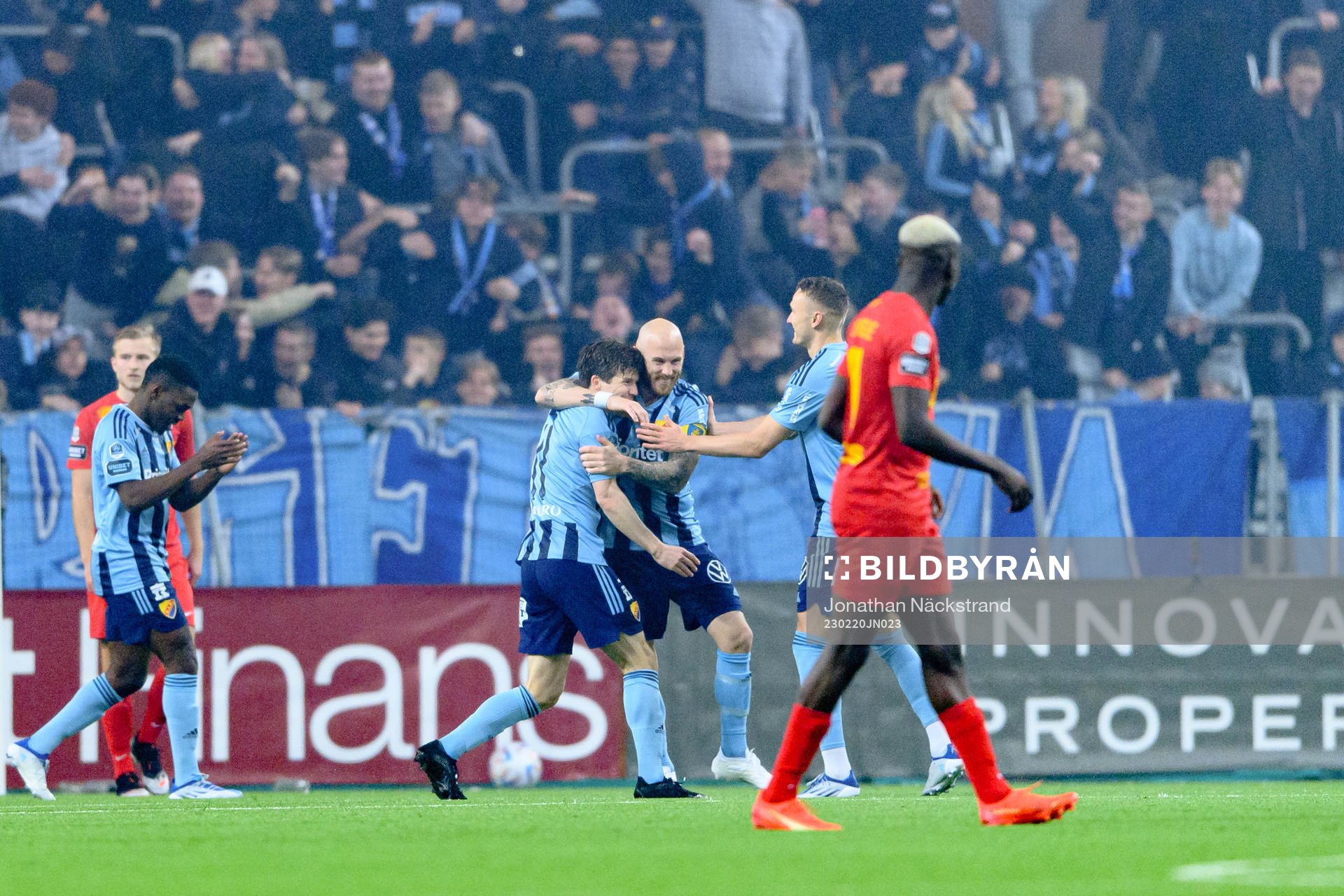 Djurgårdens Oliver Berg jublar 4-0
