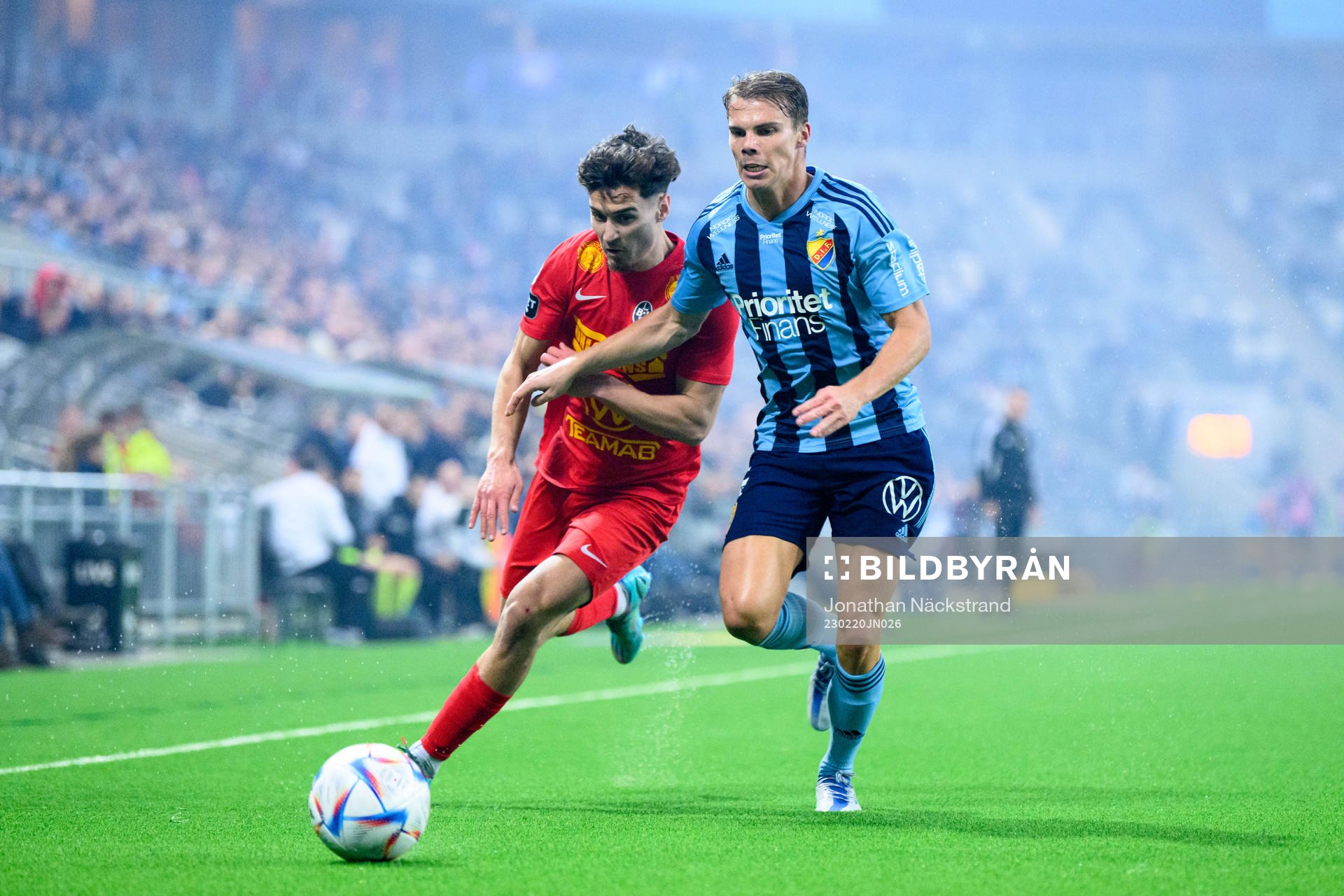 Landskronas Camil Jebara och Djurgårdens Elias Andersson