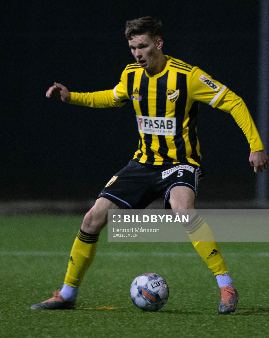 IFK Hässleholms Axel Henriksson i träningsmatchen mellan