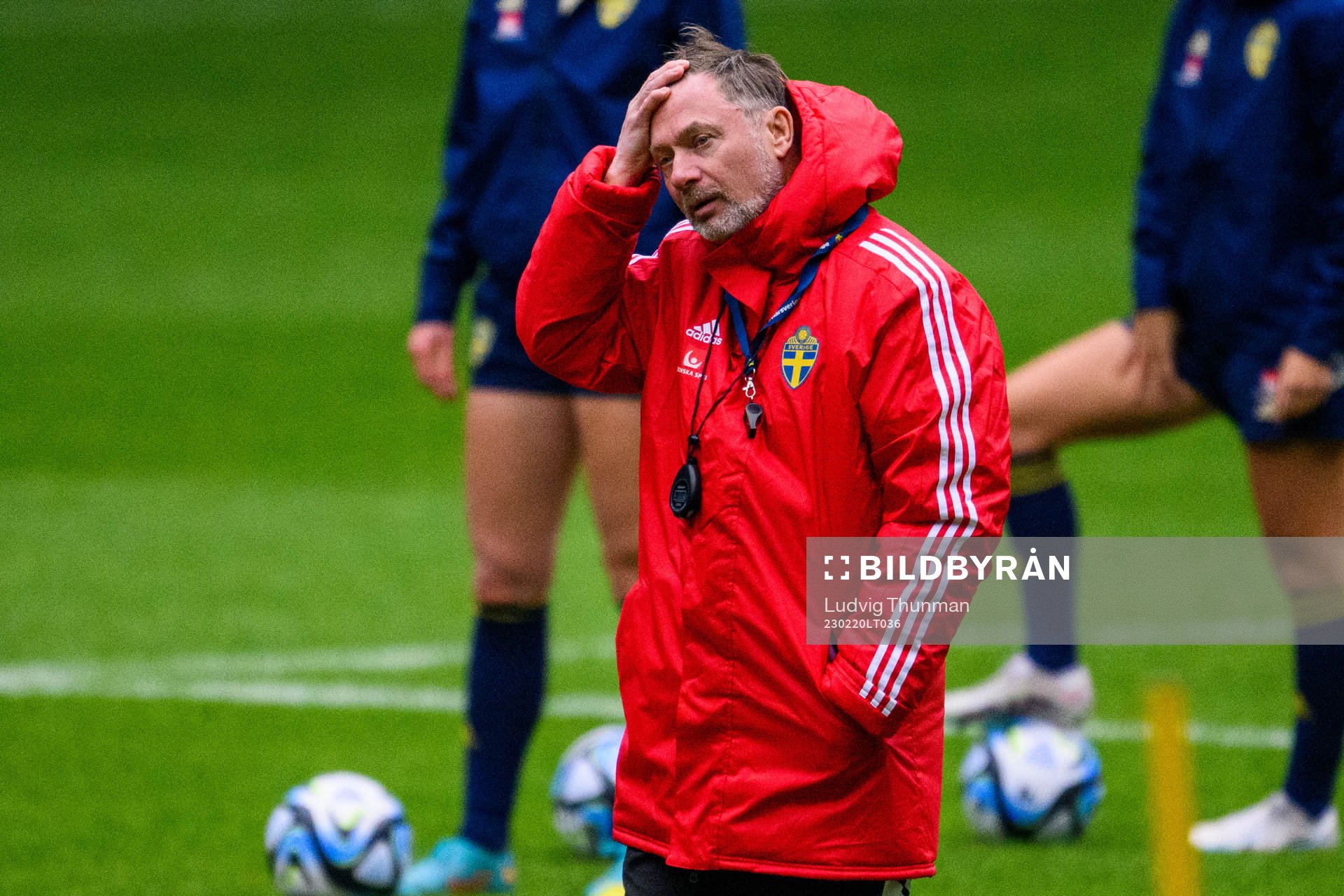 Head coach Peter Gerhardsson of the Swedish women's