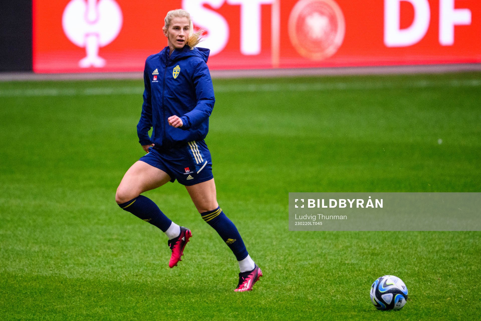 Sofia Jakobsson of the Swedish women's national football