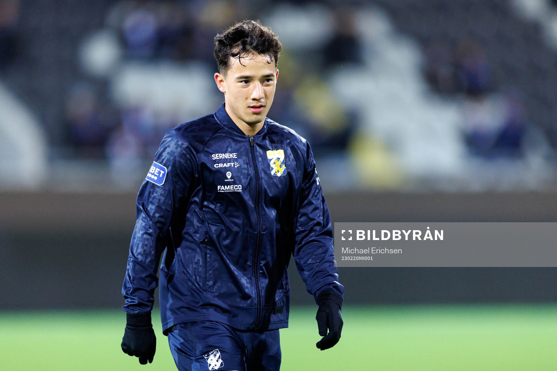 IFK Göteborgs Hussein Carneil innan fotbollsmatchen i