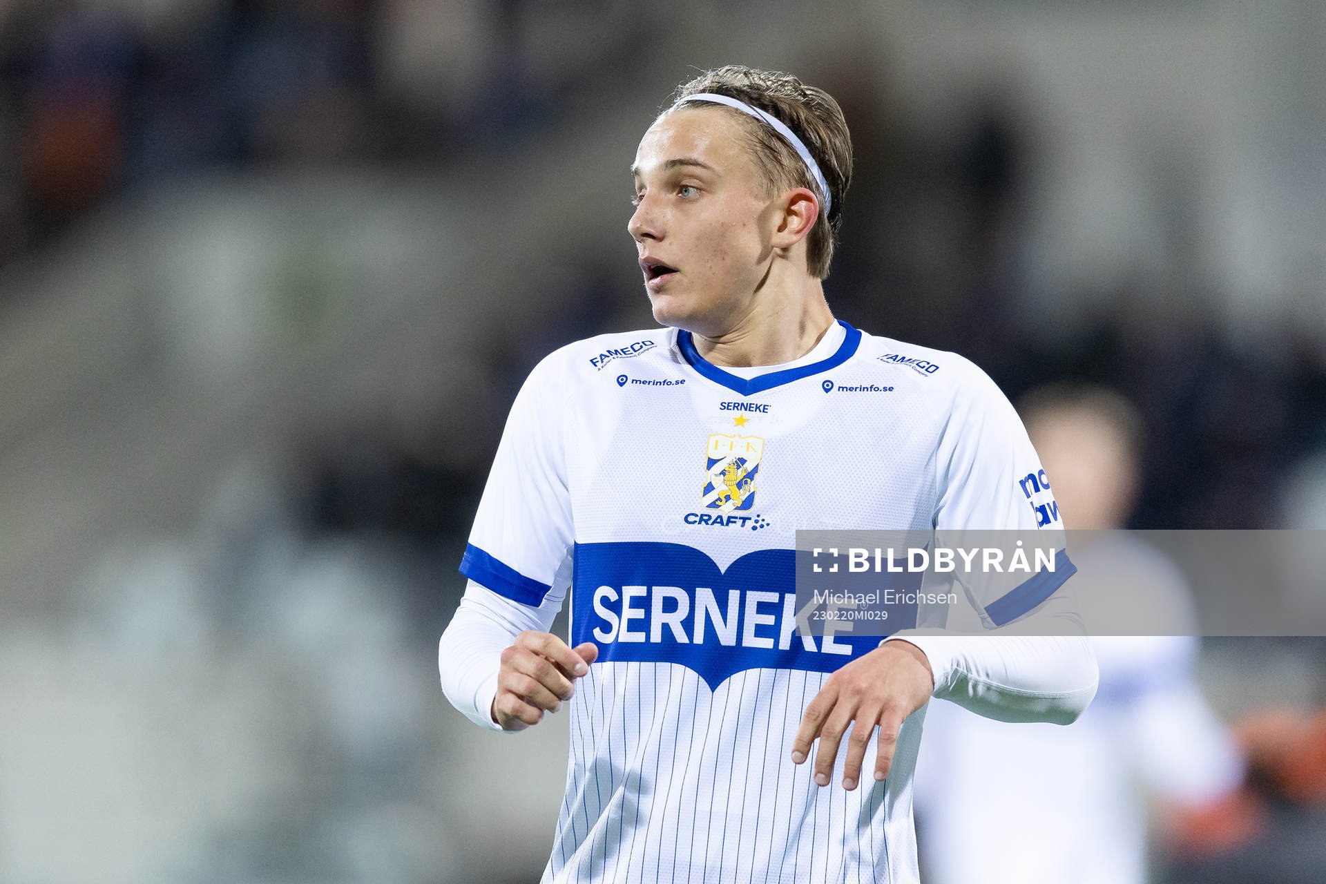 IFK Göteborgs Linus Carlstrand under fotbollsmatchen i Svenska Cupen mellan IFK Göteborg och Utsikten den 20 februari 2023 i Göteborg.