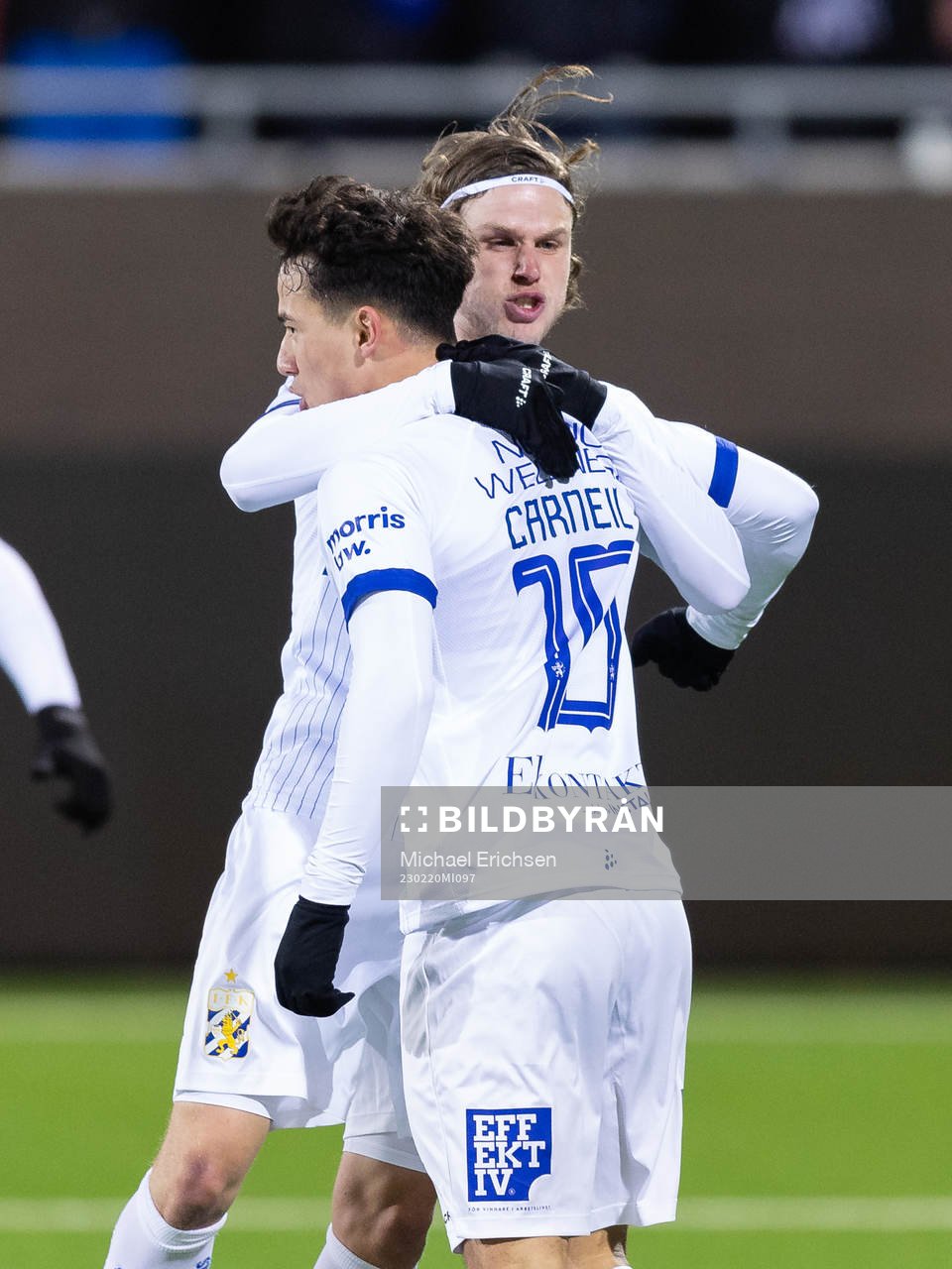 IFK Göteborgs Hussein Carneil jublar ihop med Gustaf Norlin