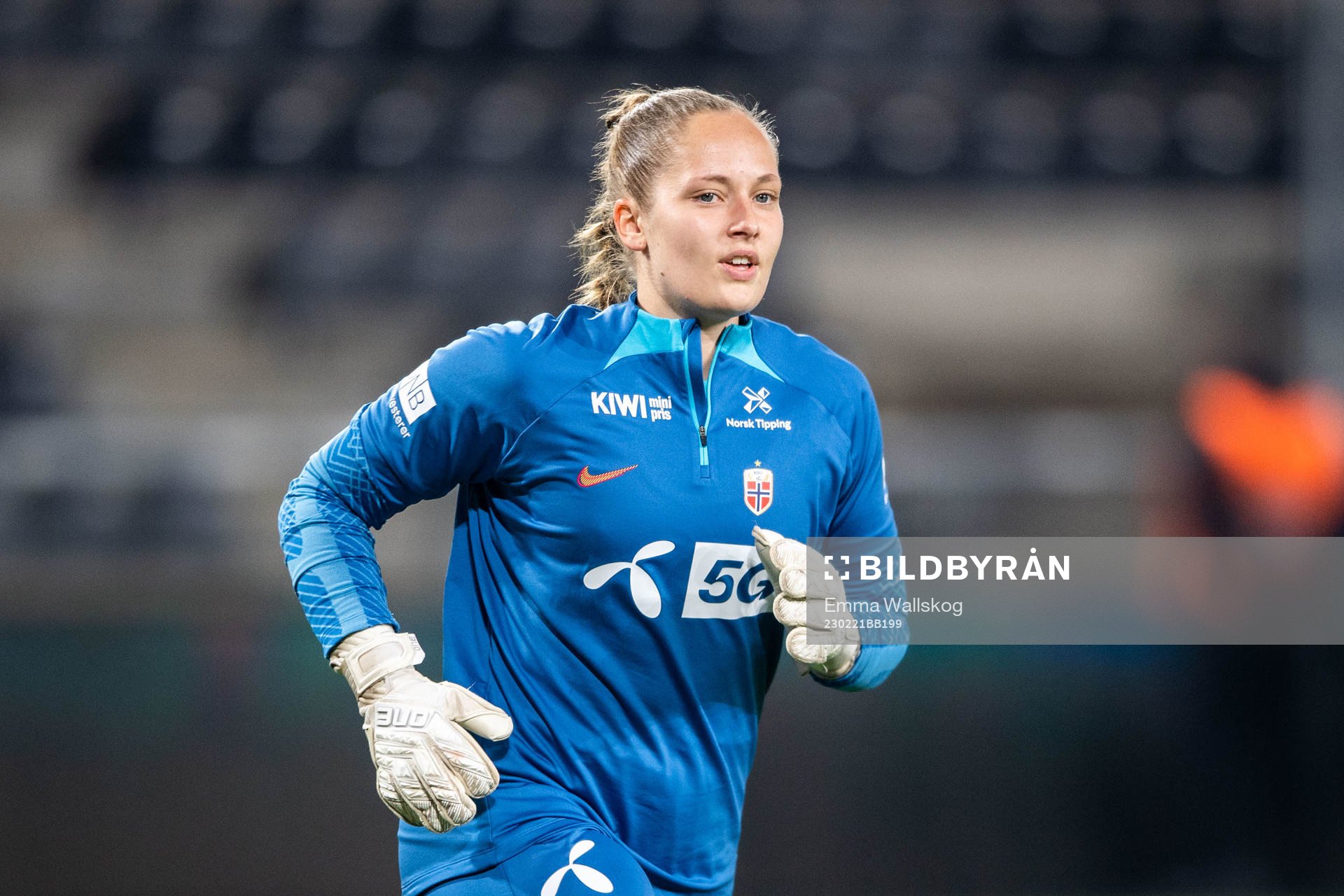 Goalkeeper Aurora Mikalsen of Norway