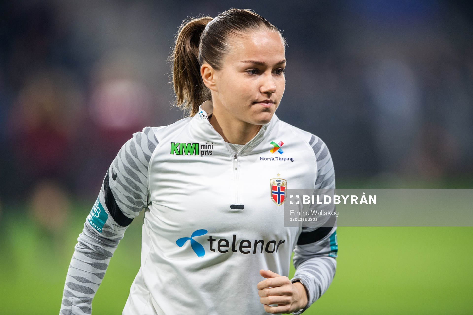 Guro Reiten of Norway ahead of the international friendly football match between France and Norway on February 21, 2023 in Angers.