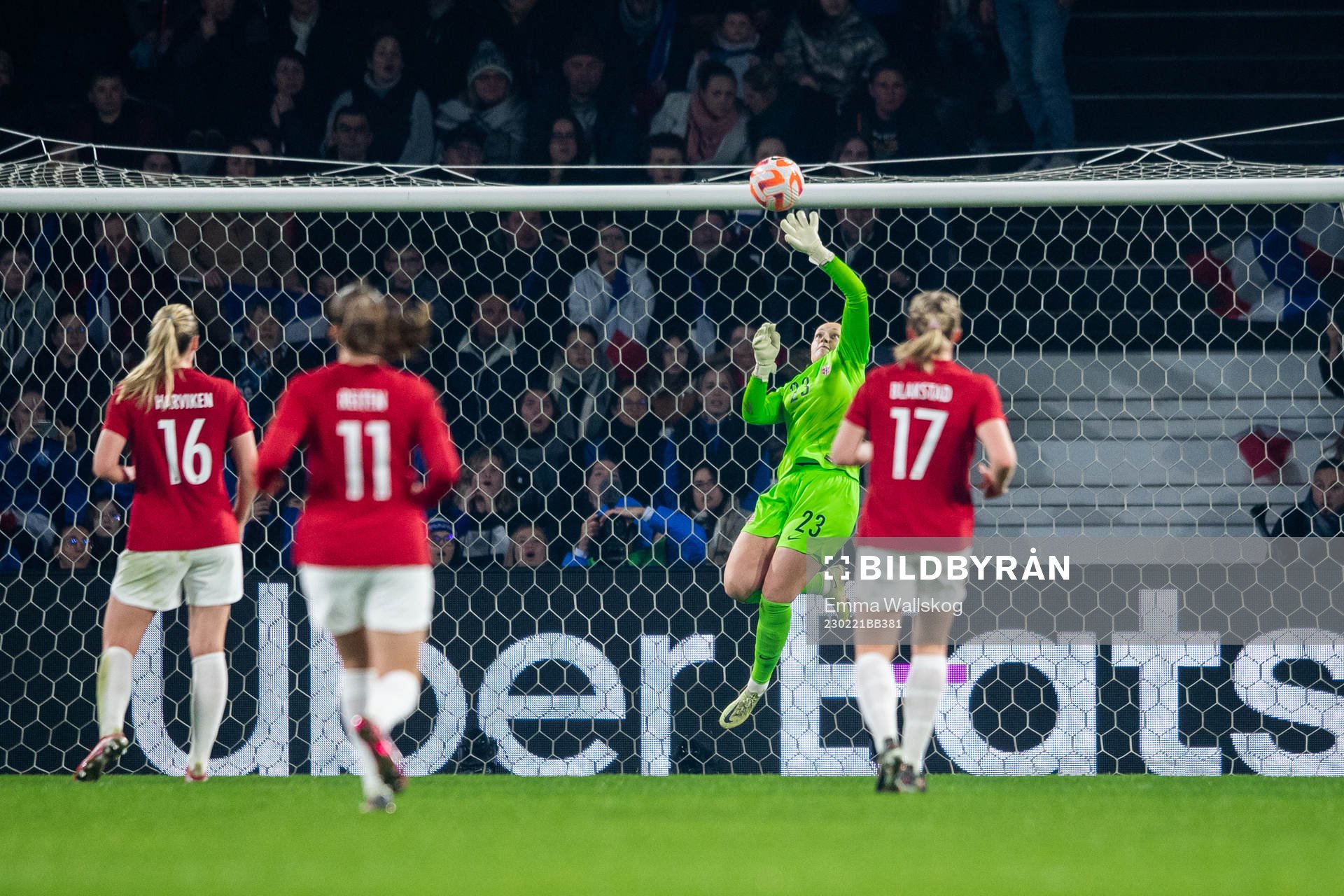 goalkeeper Aurora Mikalsen of Norway