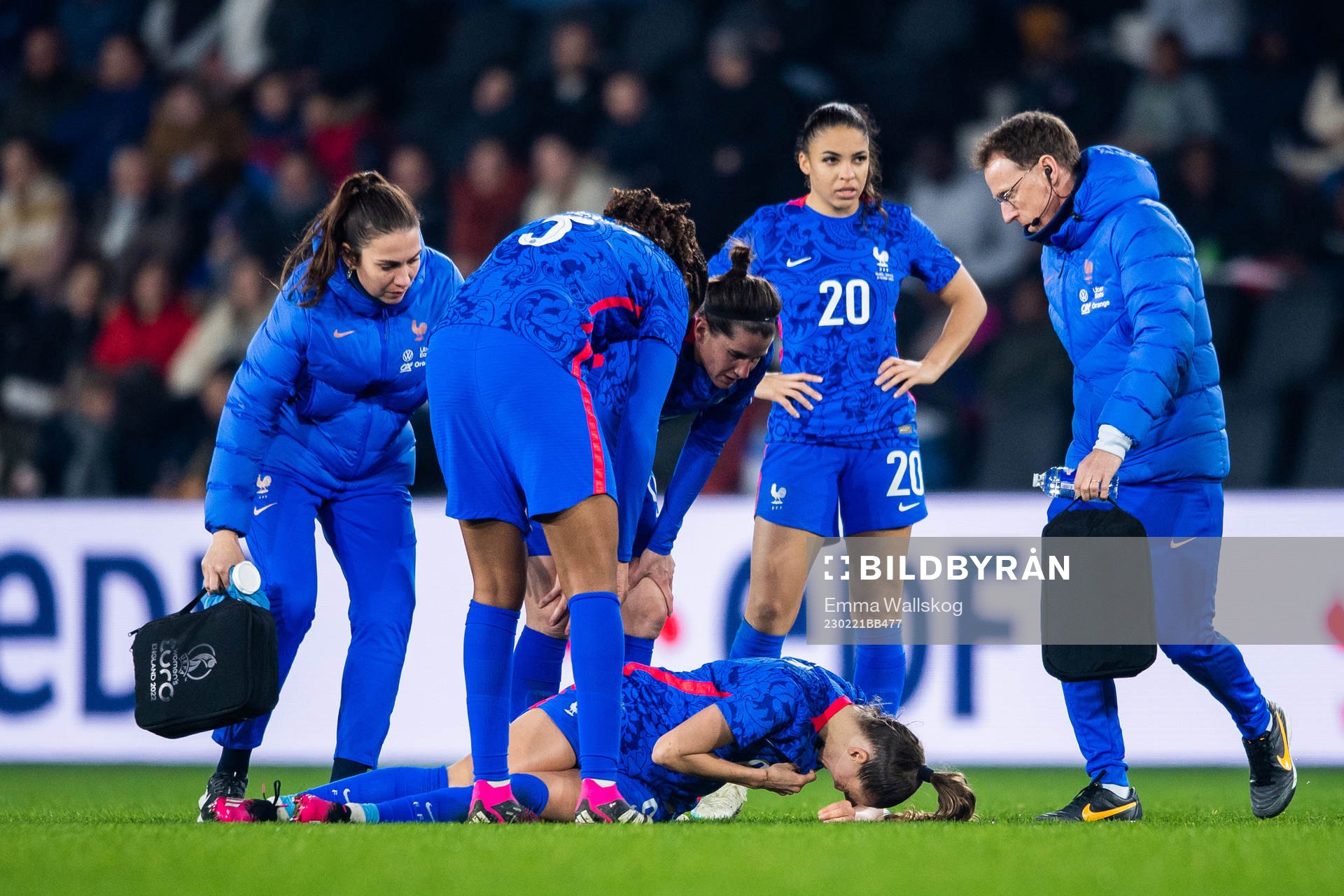 Sandie Toletti of France in pain