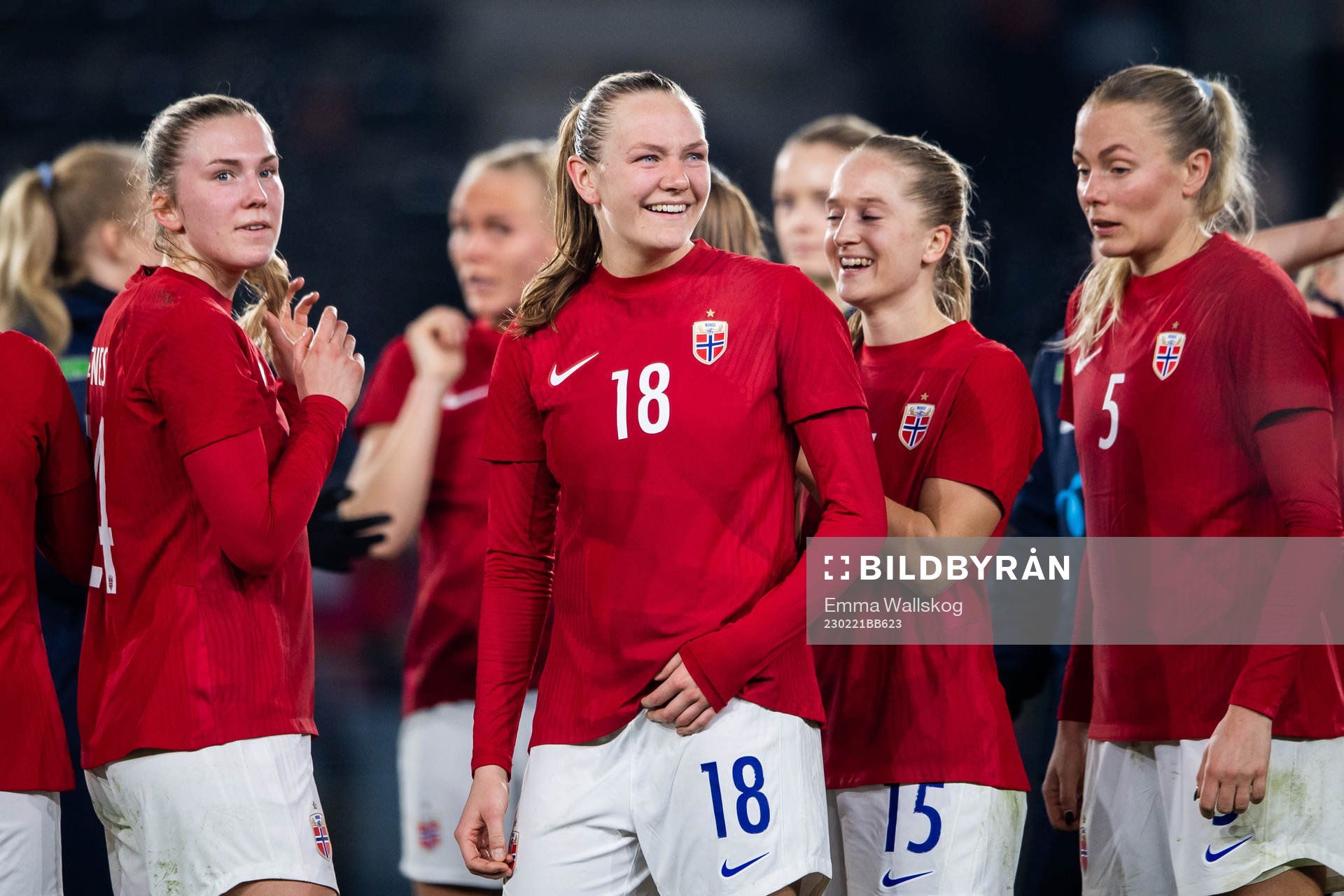 Frida Maanum of Norway after the international friendly football match between France and Norway on February 21, 2023 in Angers. 