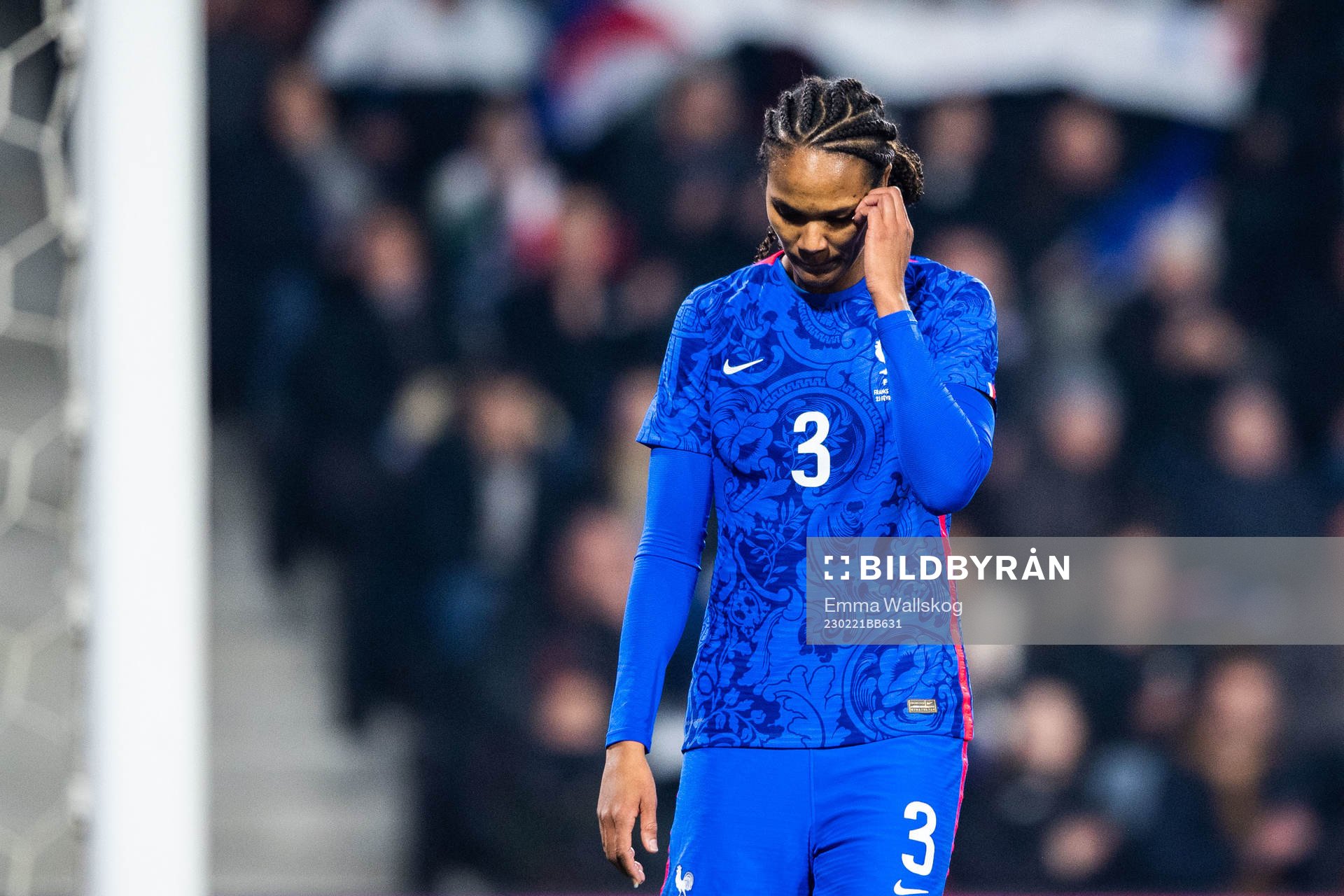 Wendie Renard of France looks dejected