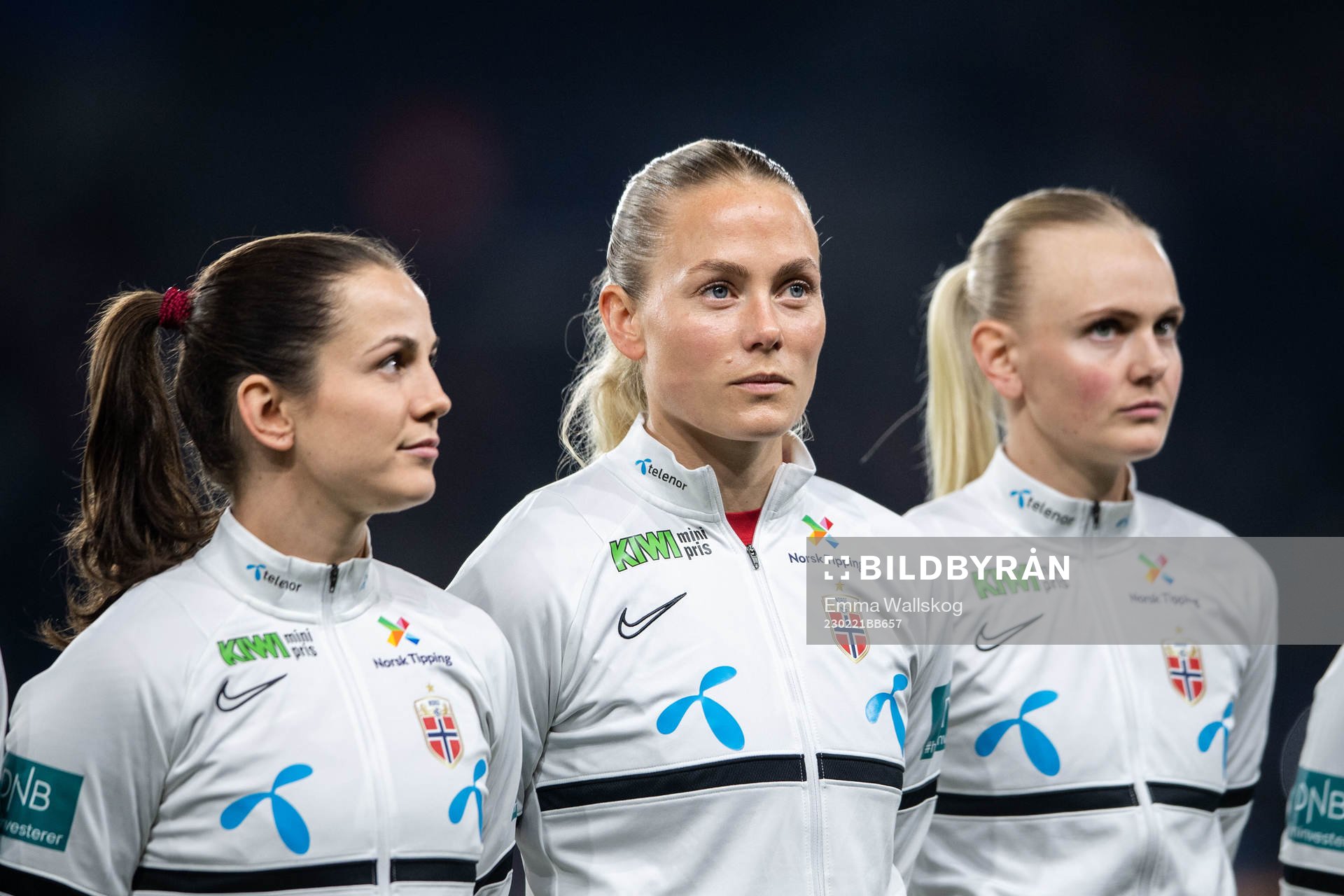 Tuva Hansen, Guro Bergsvand and Karina Sævik of Norway