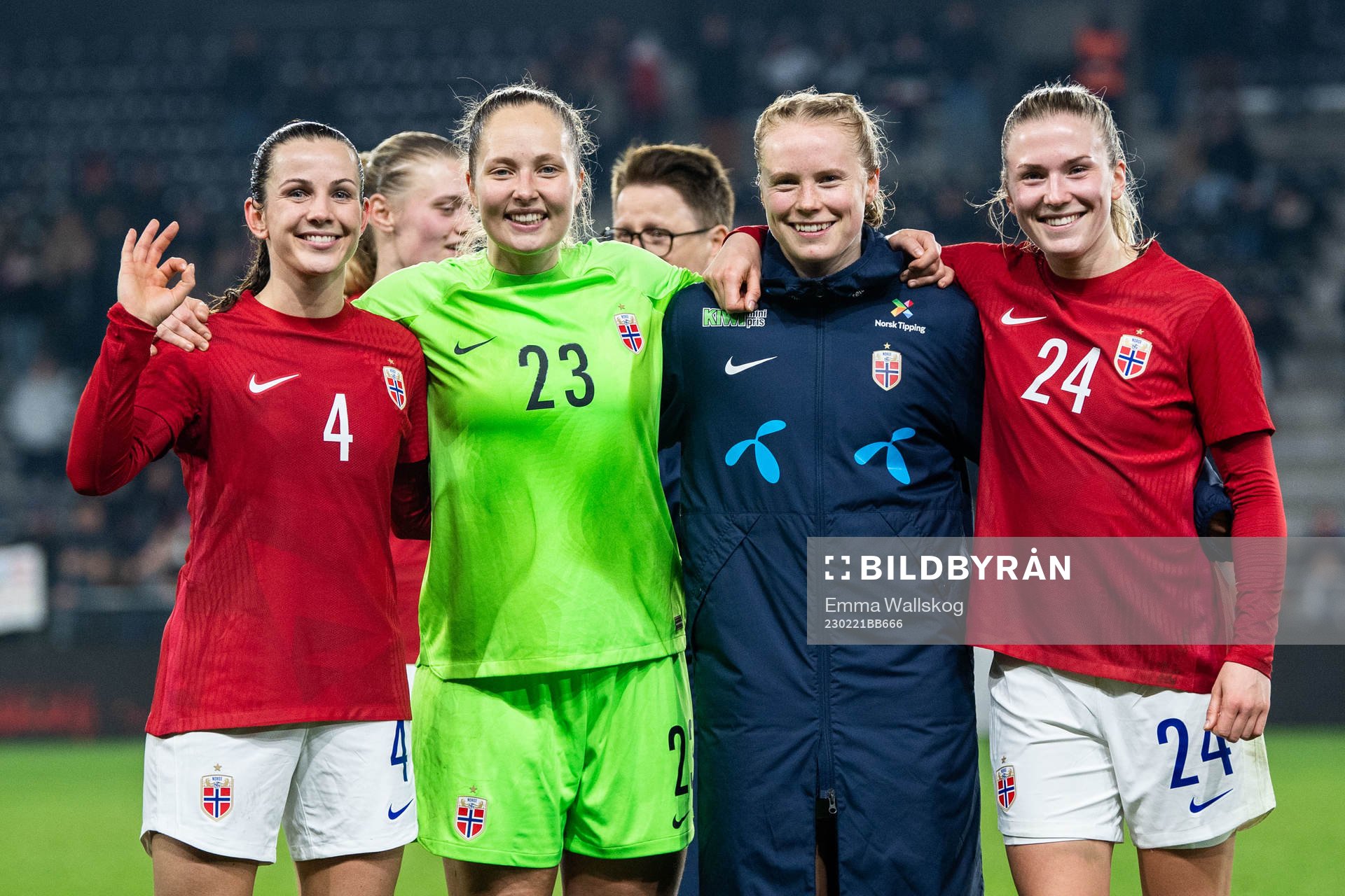 Tuva Hansen, goalkeeper Aurora Mikalsen, Julie Blakstad and