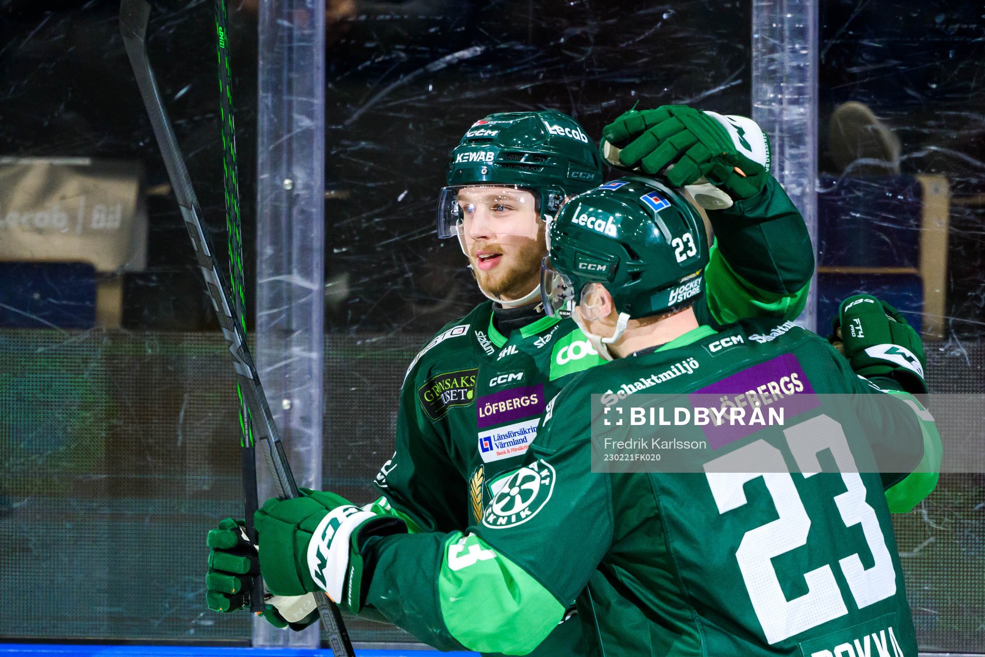 Färjestads Marcus Westfält jublar