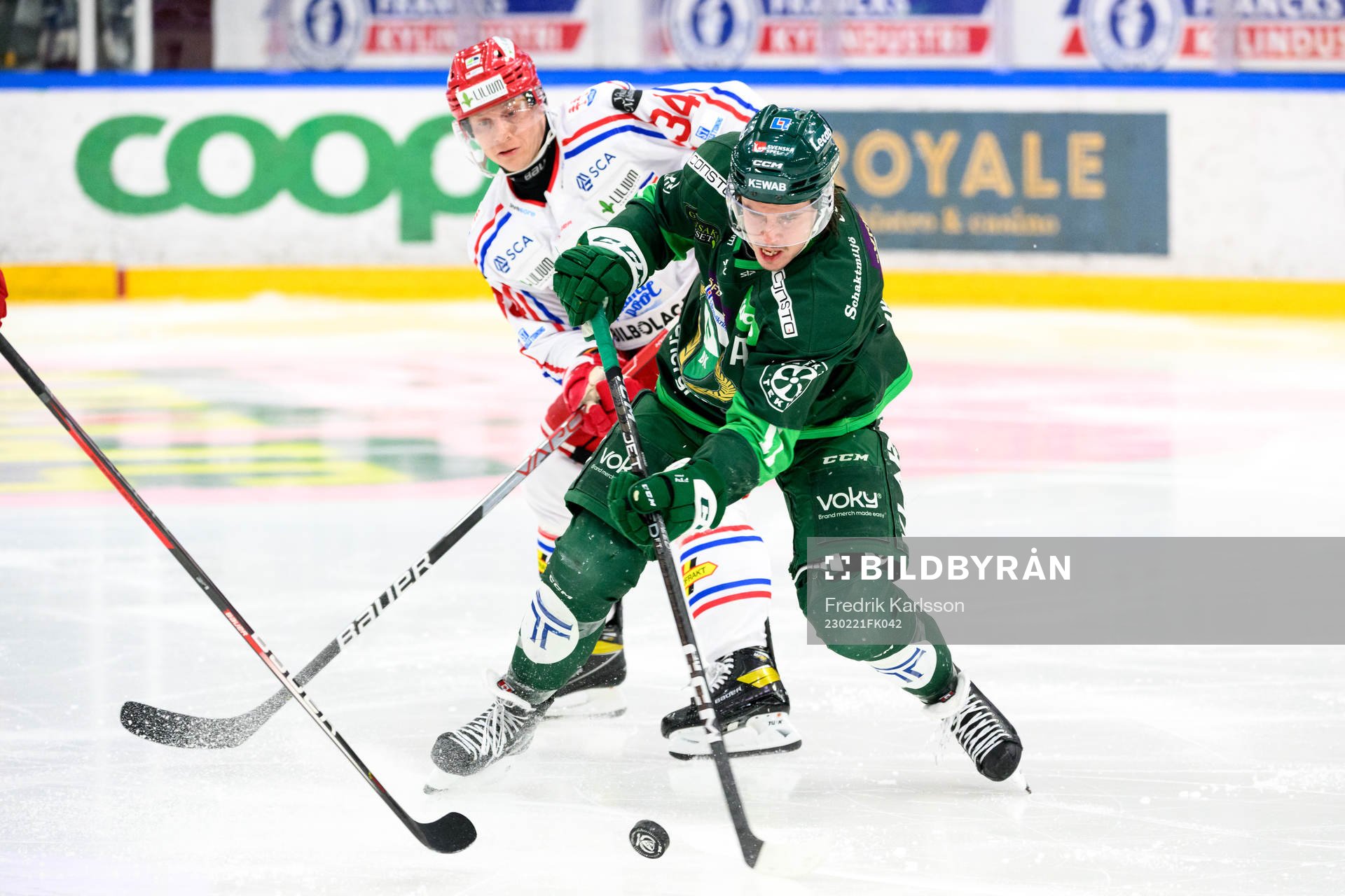 Timrås Olli Palola och Färjestads Joakim Nygård