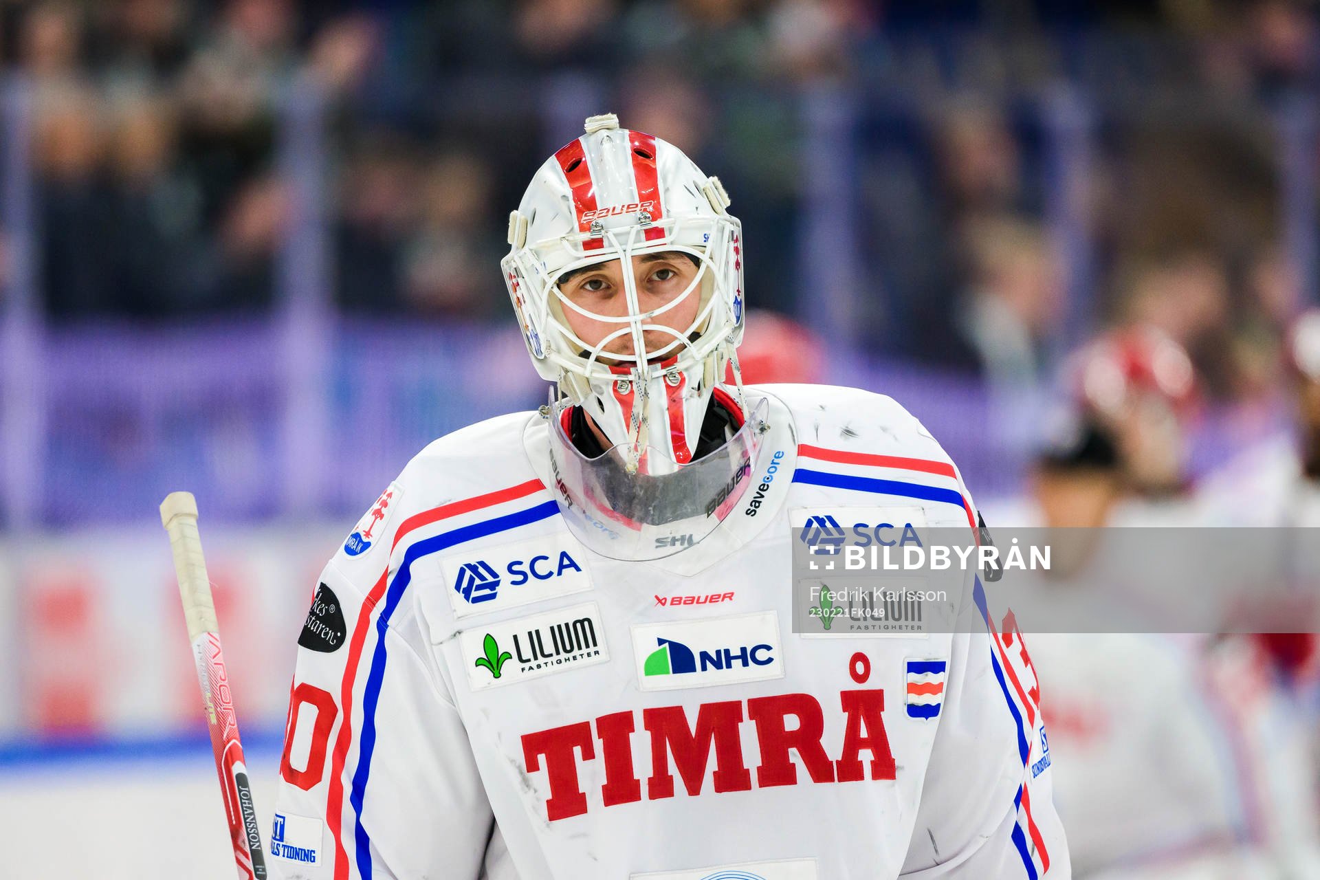 Timrås målvakt Jacob Johansson deppar