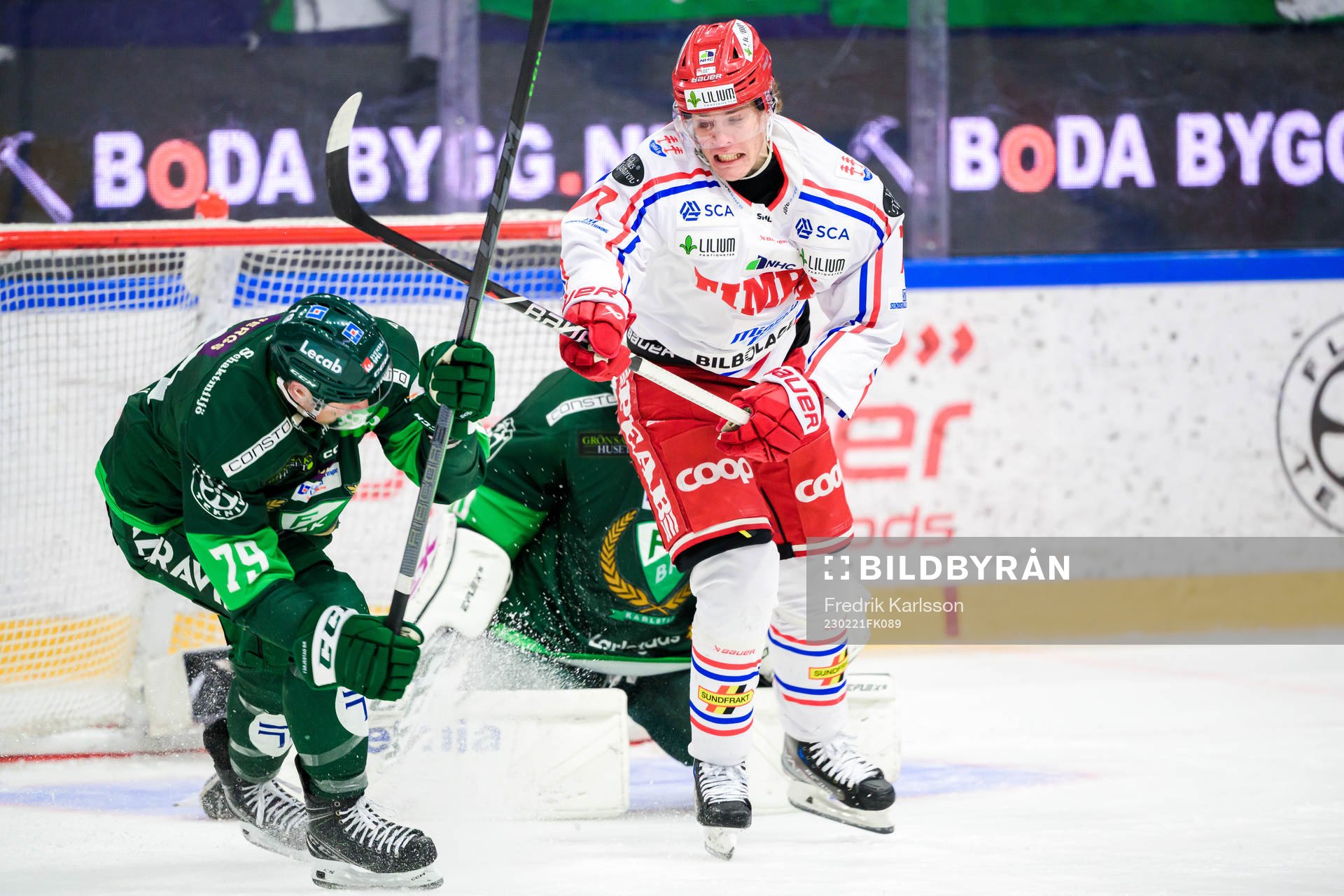 Färjestads Patrik Lundh och Timrås Jakob Stenqvist